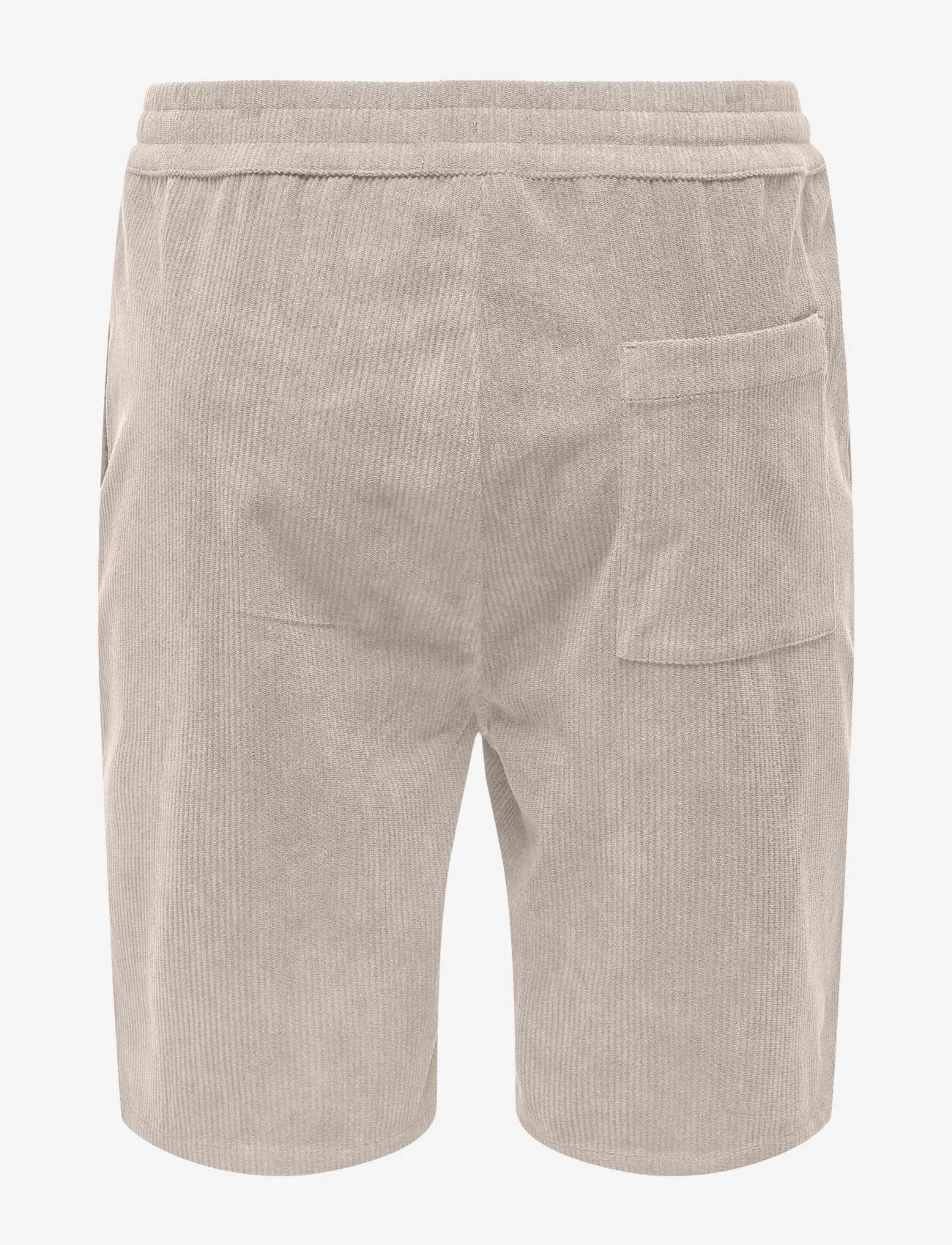ONLY & SONS - ONSLINUS CORDUROY 0111 SHORTS - casual shorts - pumice stone - 1