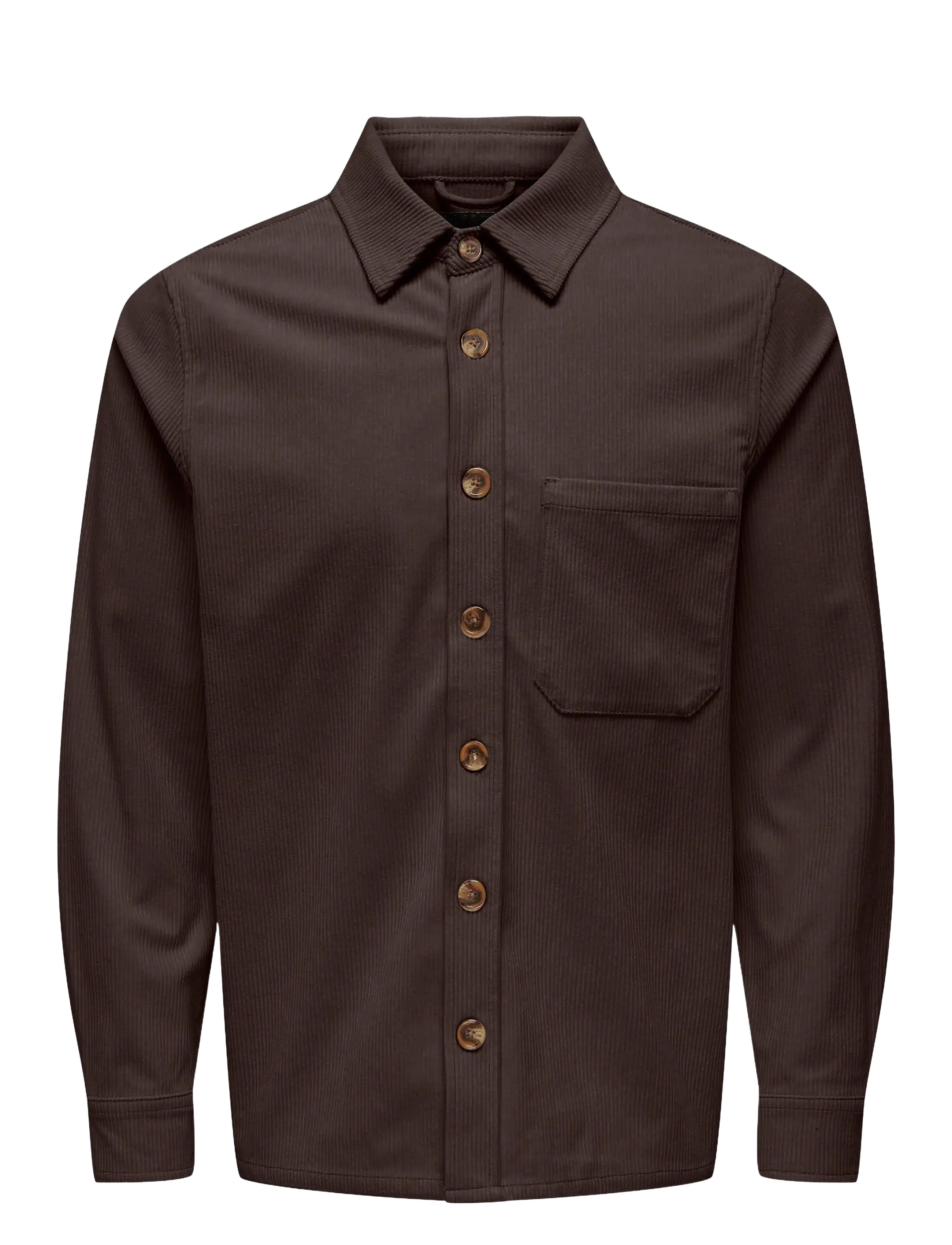 ONLY & SONS ONSTILE CORDUROY 0111 SHIRT VD - Skjortor - COFFEE BEAN / brown