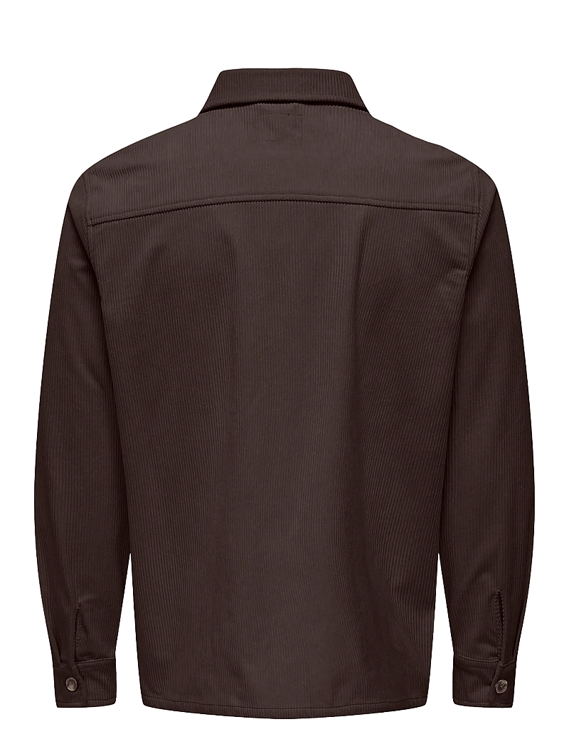 ONLY & SONS - ONSTILE CORDUROY 0111 SHIRT VD - chemises en velours côtelé - coffee bean - 1
