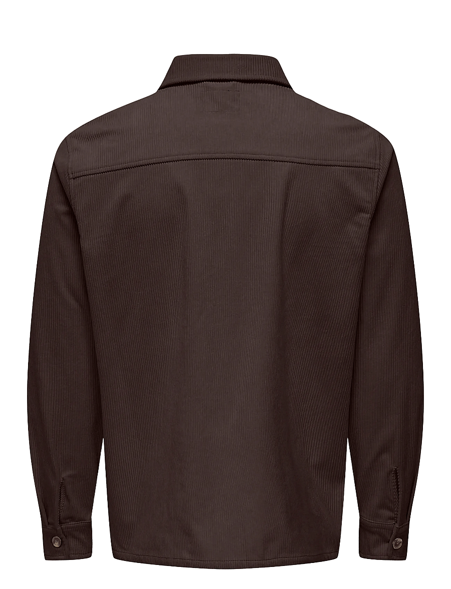 ONLY & SONS - ONSTILE CORDUROY 0111 SHIRT VD - chemises en velours côtelé - coffee bean - 1