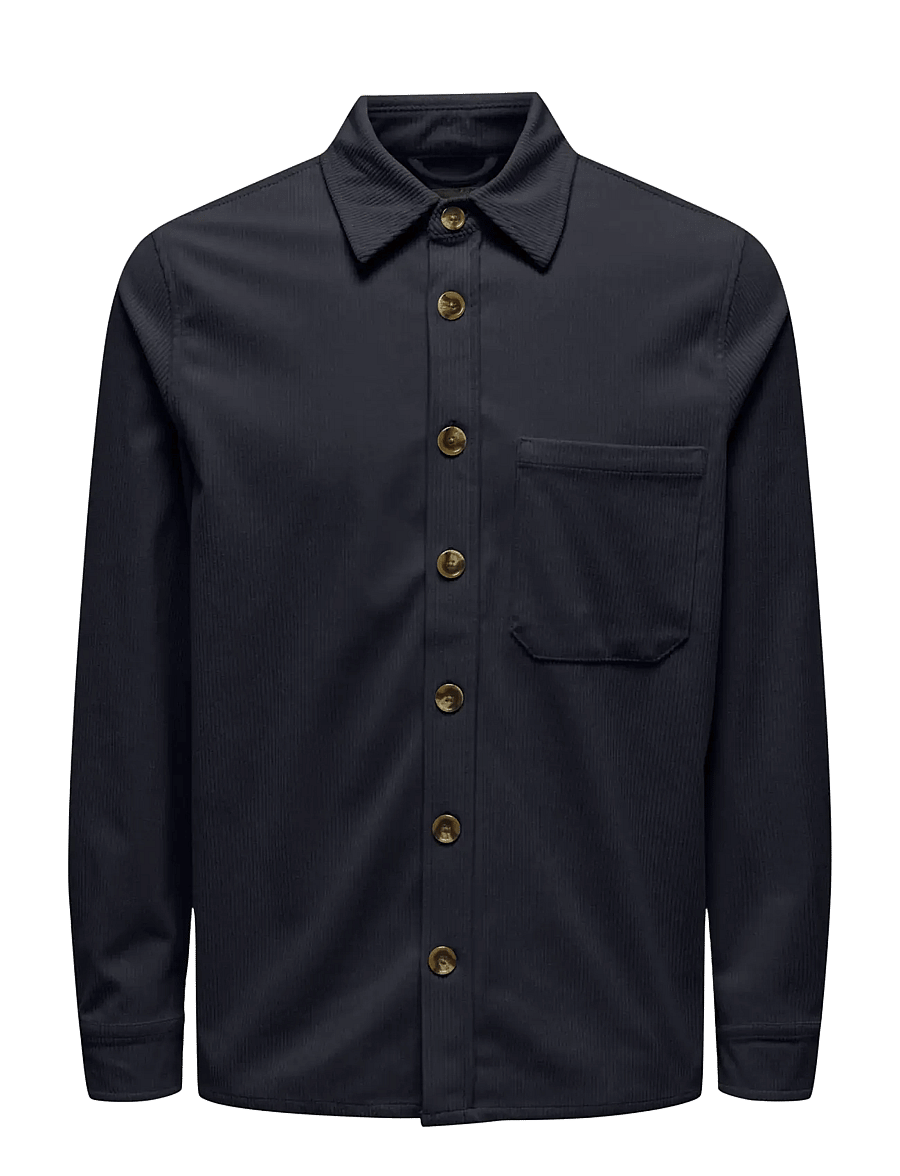 ONLY & SONS - ONSTILE CORDUROY 0111 SHIRT VD - cordhemden - dark navy - 0