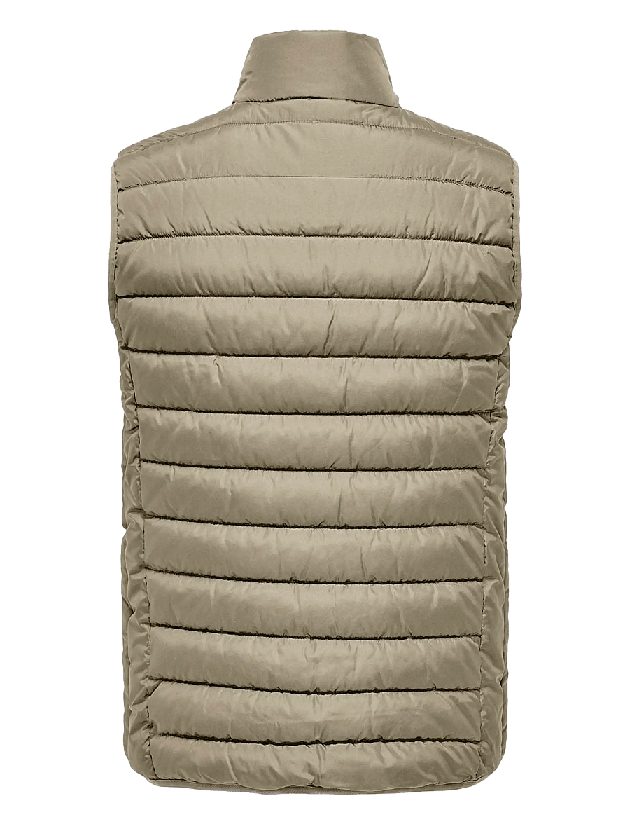 ONLY & SONS - ONSBRODY QUILT VEST OTW VD - kamizelki - desert taupe - 1