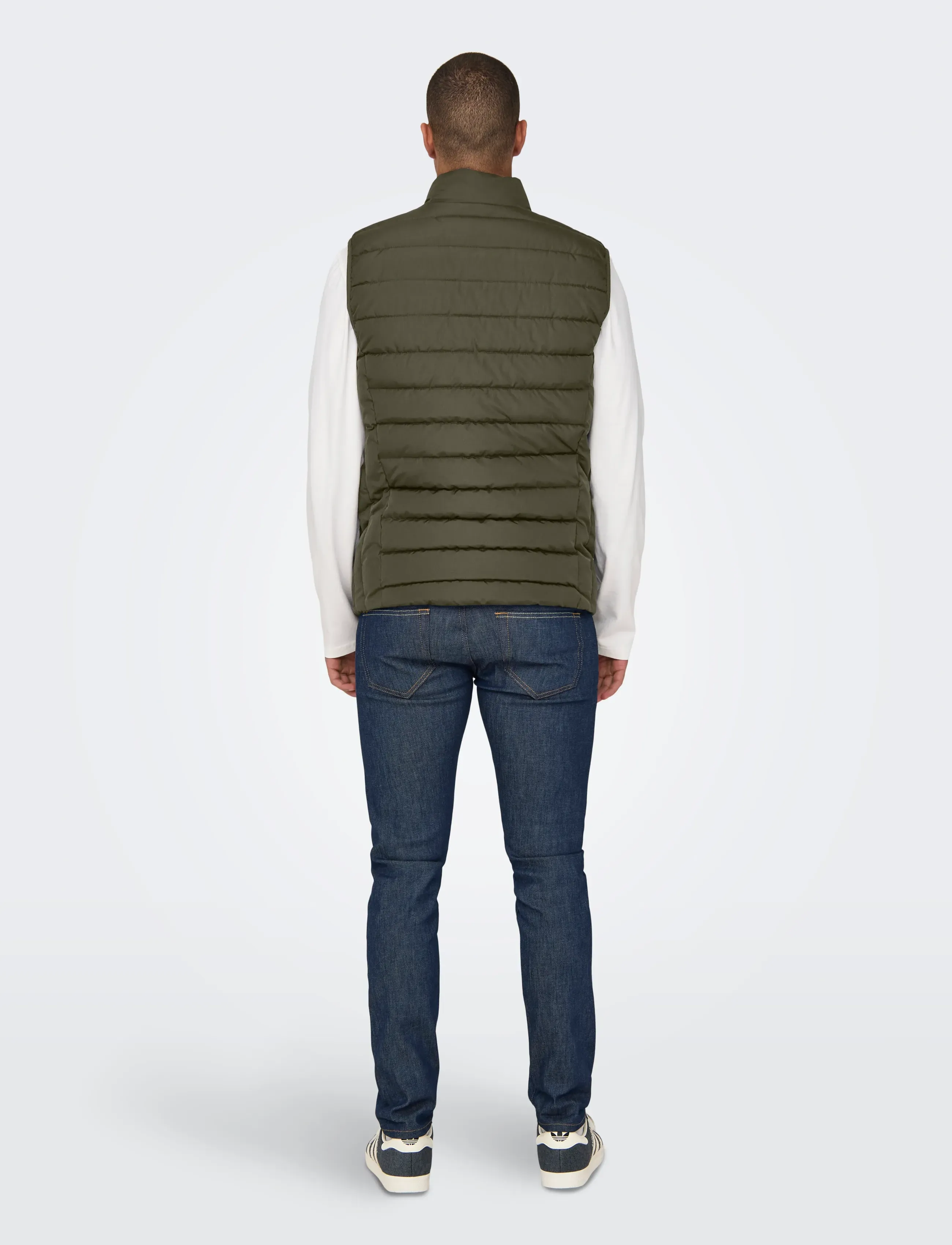 ONLY & SONS - ONSBRODY QUILT VEST OTW VD - vests - olive night - 3
