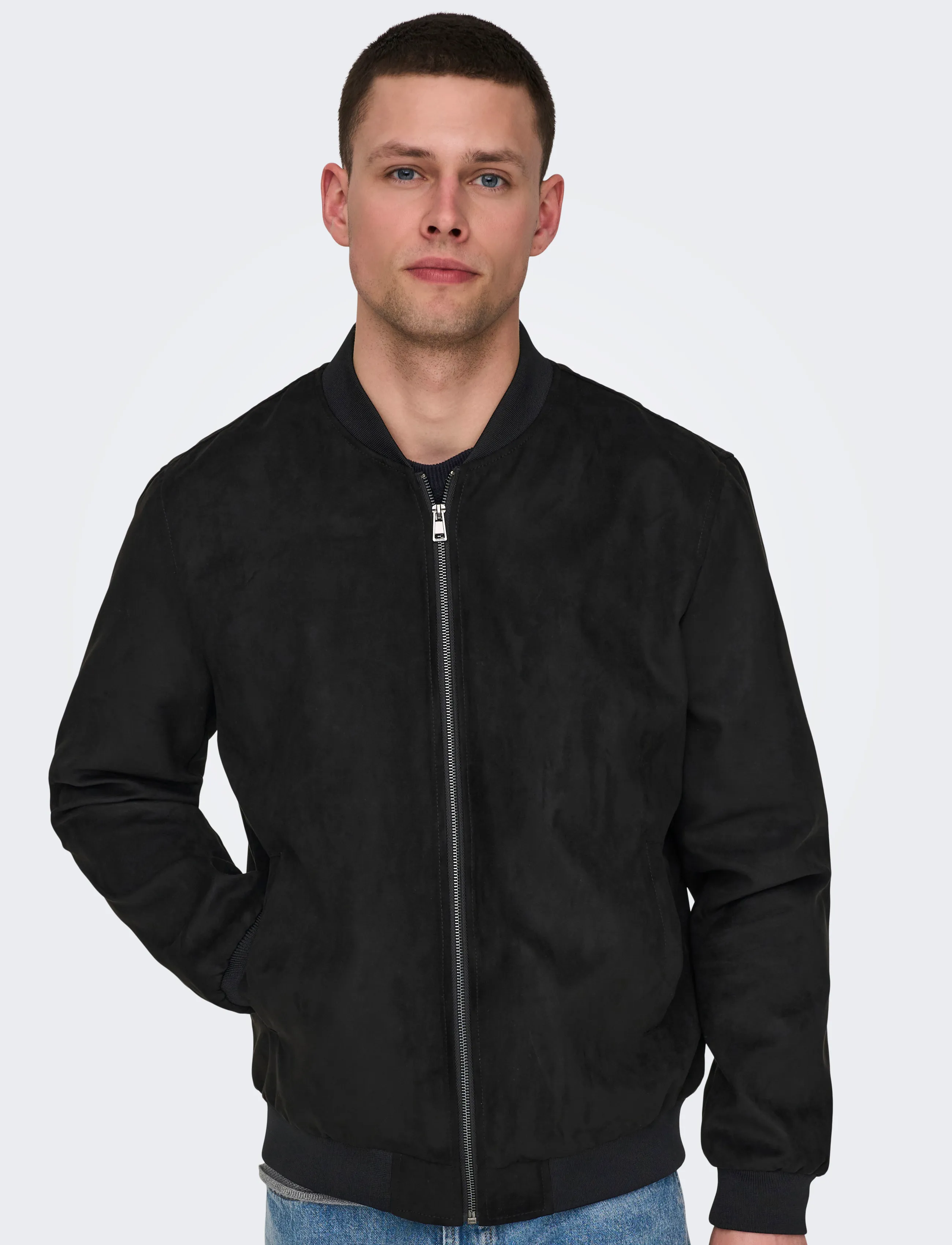 ONLY & SONS Onslucas Fake Suede Bomber Otw Noos bomberjackor herr – bild 6
