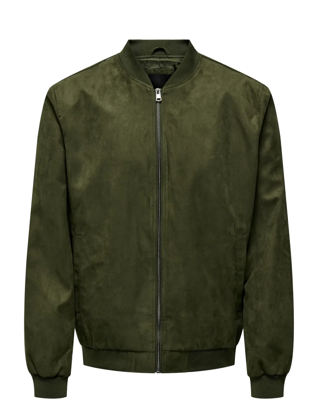 ONLY & SONS ONSLUCAS FAKE SUEDE BOMBER OTW NOOS - Kleidung - OLIVE NIGHT / khaki/green