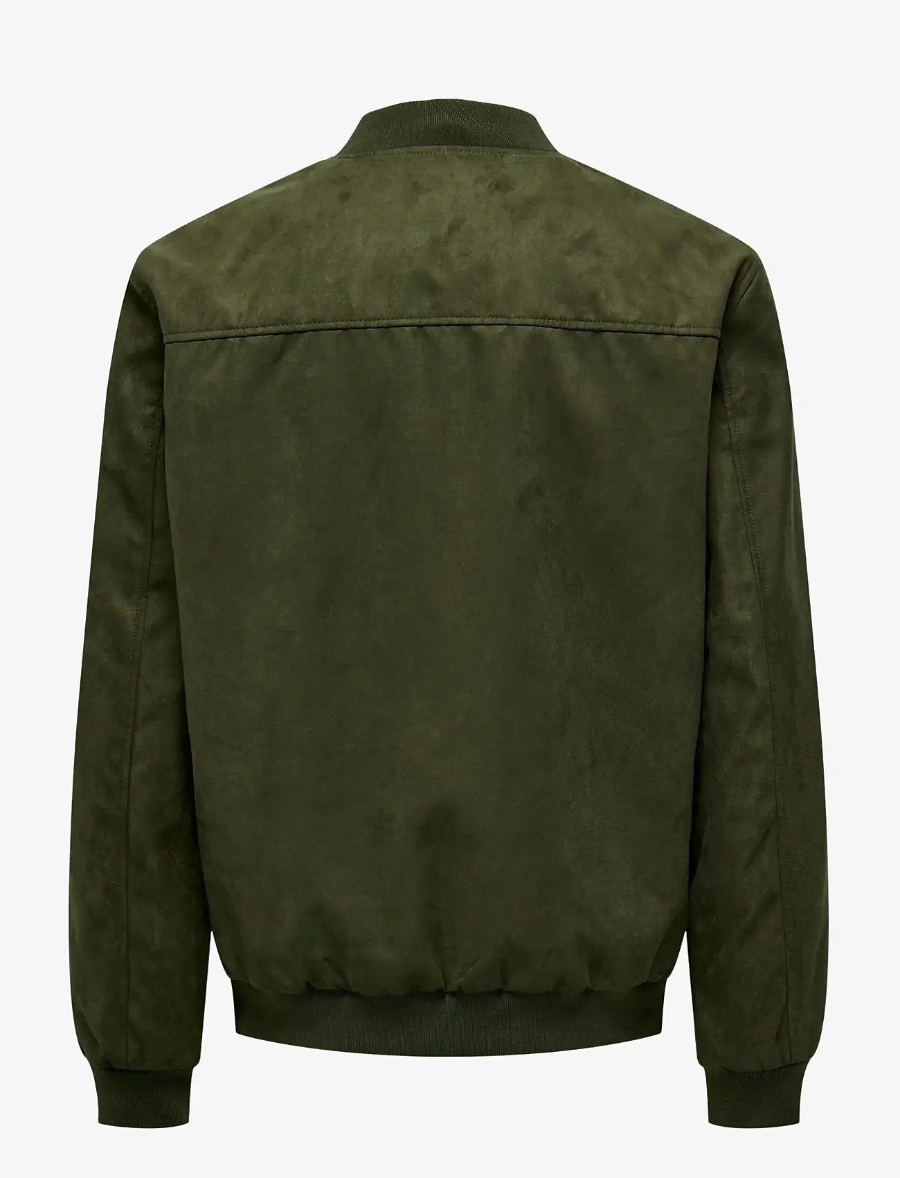 ONLY & SONS - ONSLUCAS FAKE SUEDE BOMBER OTW NOOS - sügisjakid - olive night - 2