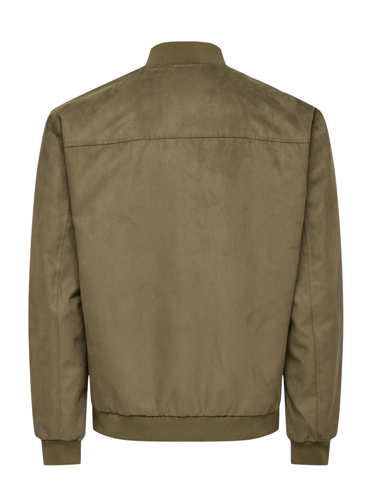 ONLY & SONS - ONSLUCAS FAKE SUEDE BOMBER OTW NOOS - kevadjoped - teak - 2