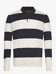 ONLY & SONS - ONSREX LIFE REG 12 STRIPE LS POLO - neulotut poolot - antique white - 0
