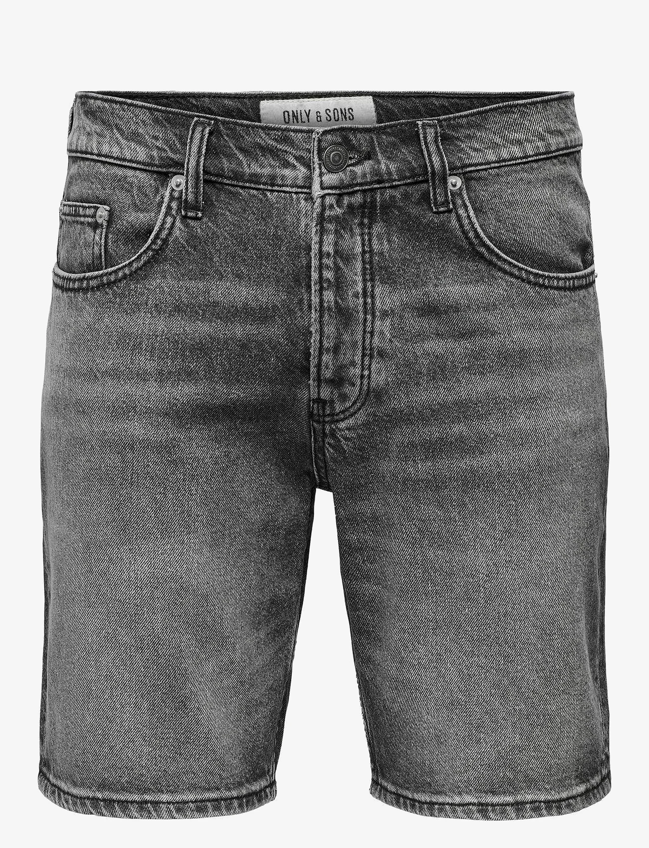 ONLY & SONS - ONSEDGE WB 7636 PIM DNM SHORTS VD - jeans shorts - washed black - 0