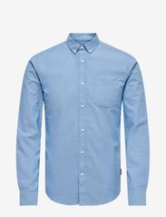 ONLY & SONS - ONSREMY LS REG WASH OXFORD SHIRT - laveste priser - cashmere blue - 0
