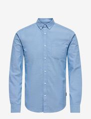 ONLY & SONS - ONSREMY LS REG WASH OXFORD SHIRT - alhaisimmat hinnat - cashmere blue - 0