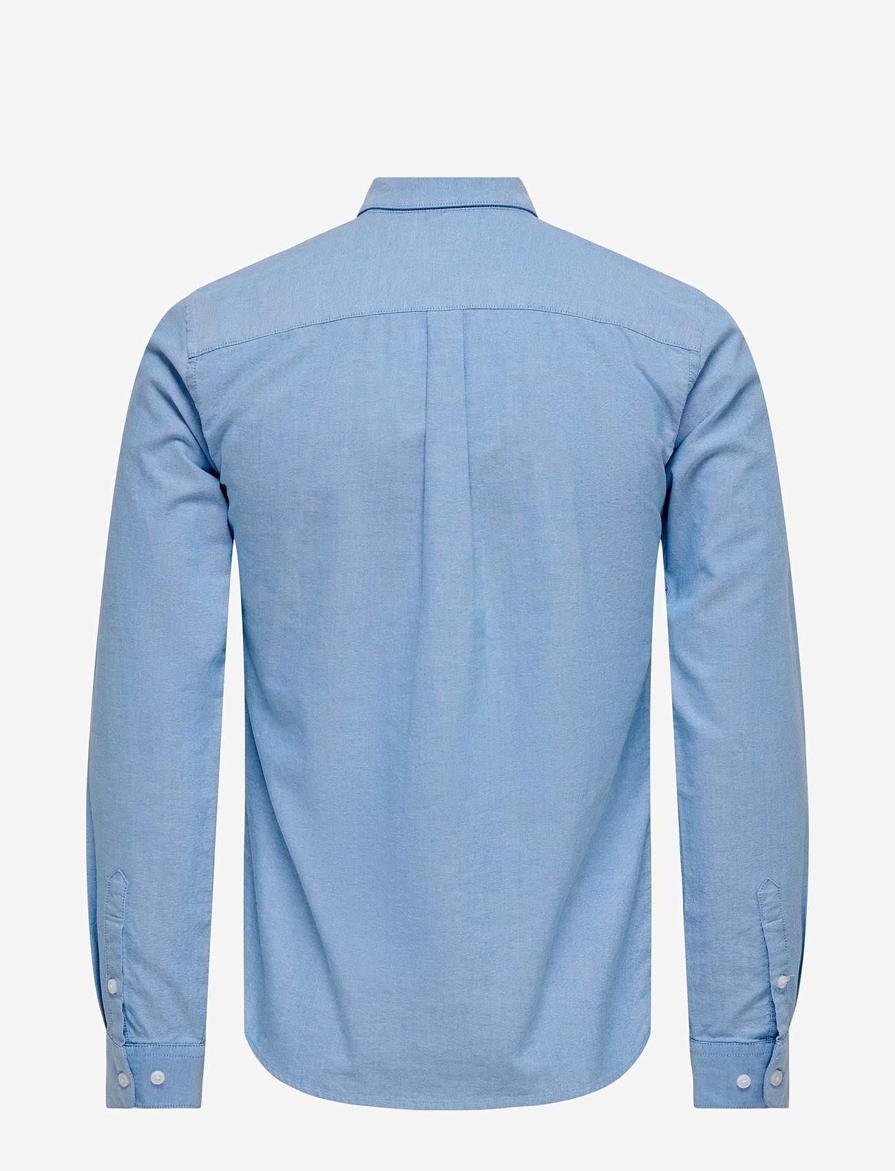 ONLY & SONS - ONSREMY LS REG WASH OXFORD SHIRT - laveste priser - cashmere blue - 1