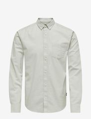 ONLY & SONS - ONSREMY LS REG WASH OXFORD SHIRT - lowest prices - silver lining - 0
