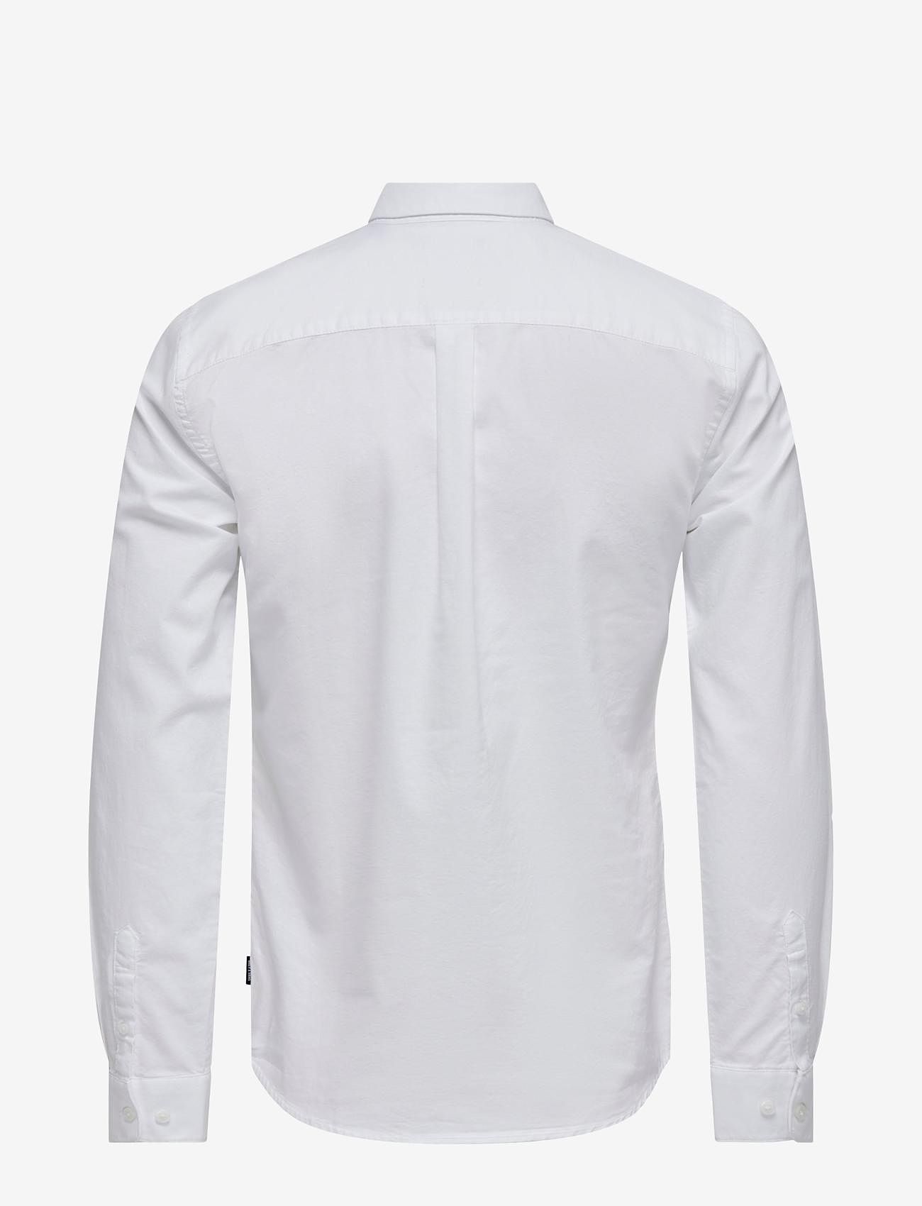 ONLY & SONS - ONSREMY LS REG WASH OXFORD SHIRT - oxford shirts - white - 1