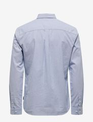 ONLY & SONS - ONSREMY LS REG WASH STRIPE OXFORD SHIRT - laagste prijzen - cashmere blue - 1