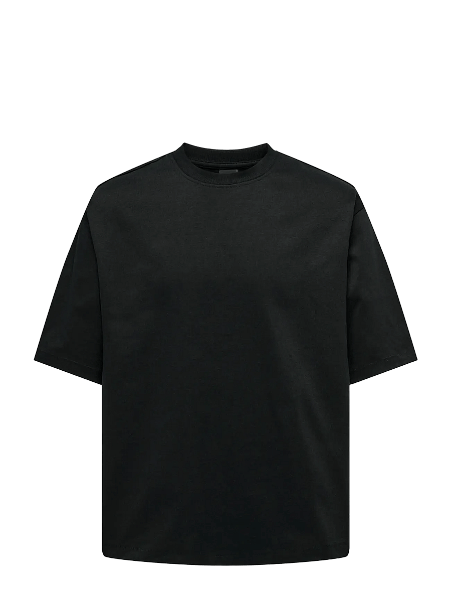 ONLY & SONS - ONSMILLENIUM OVZ SS TEE NOOS - kortärmade t-shirts - black - 1