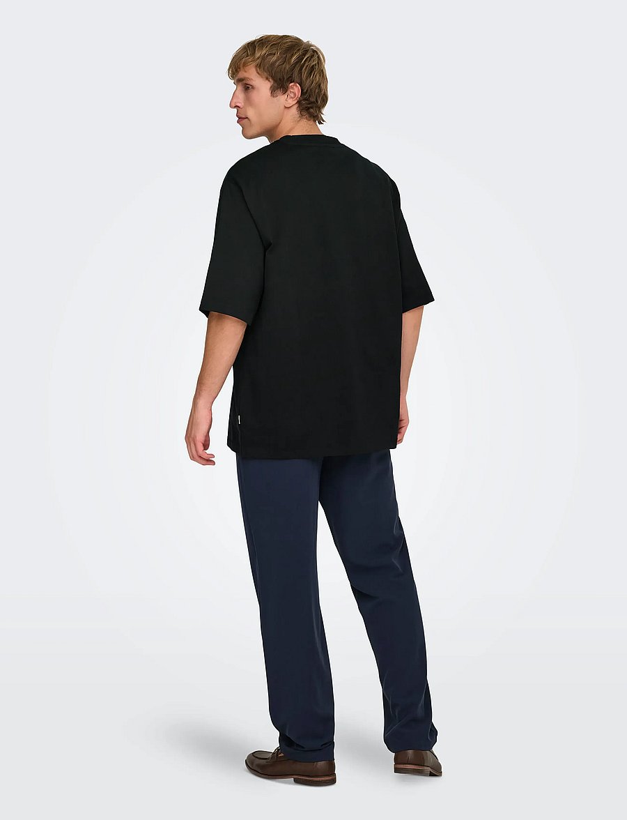 ONLY & SONS - ONSMILLENIUM OVZ SS TEE NOOS - kortärmade t-shirts - black - 3