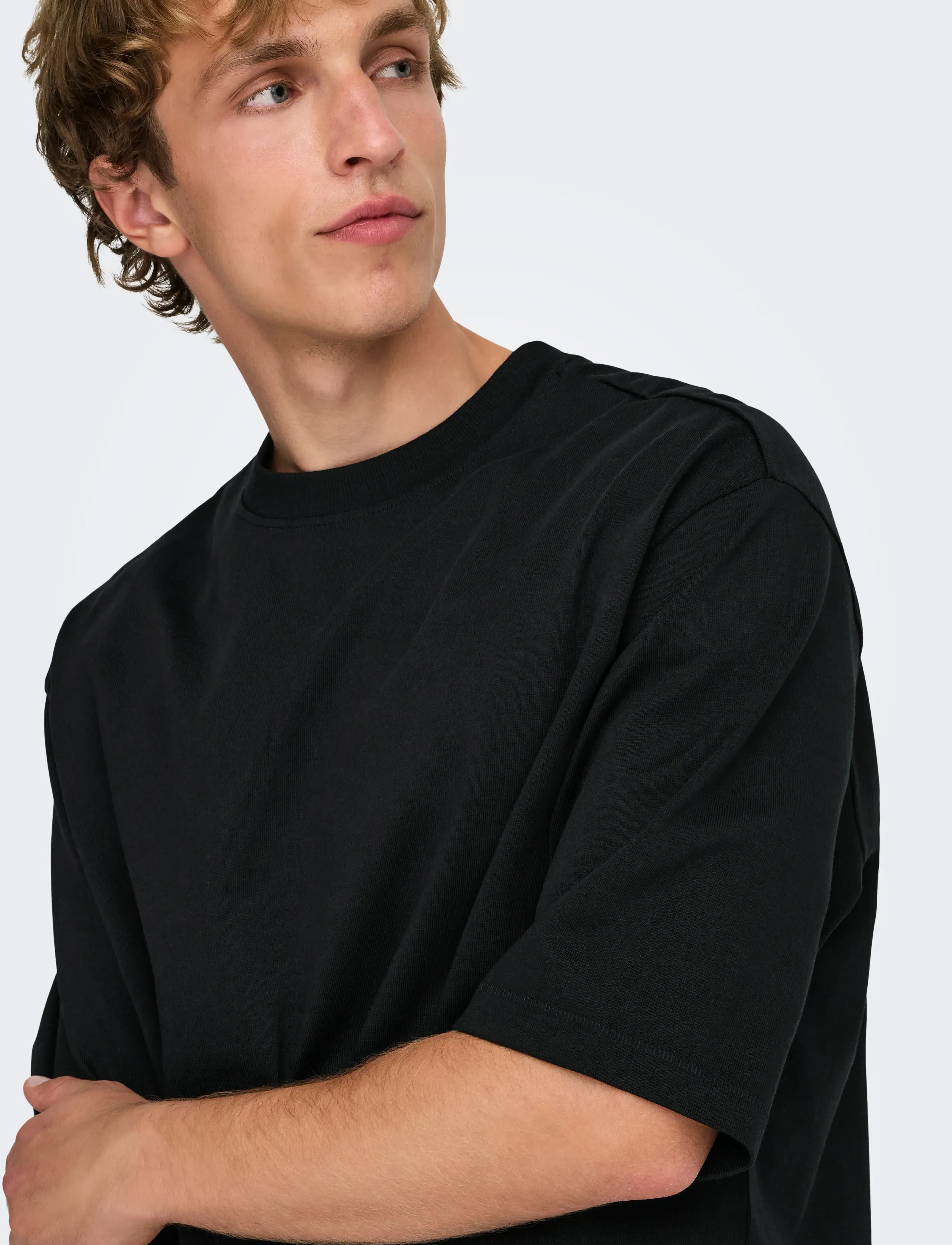 ONLY & SONS - ONSMILLENIUM OVZ SS TEE NOOS - madalaimad hinnad - black - 4