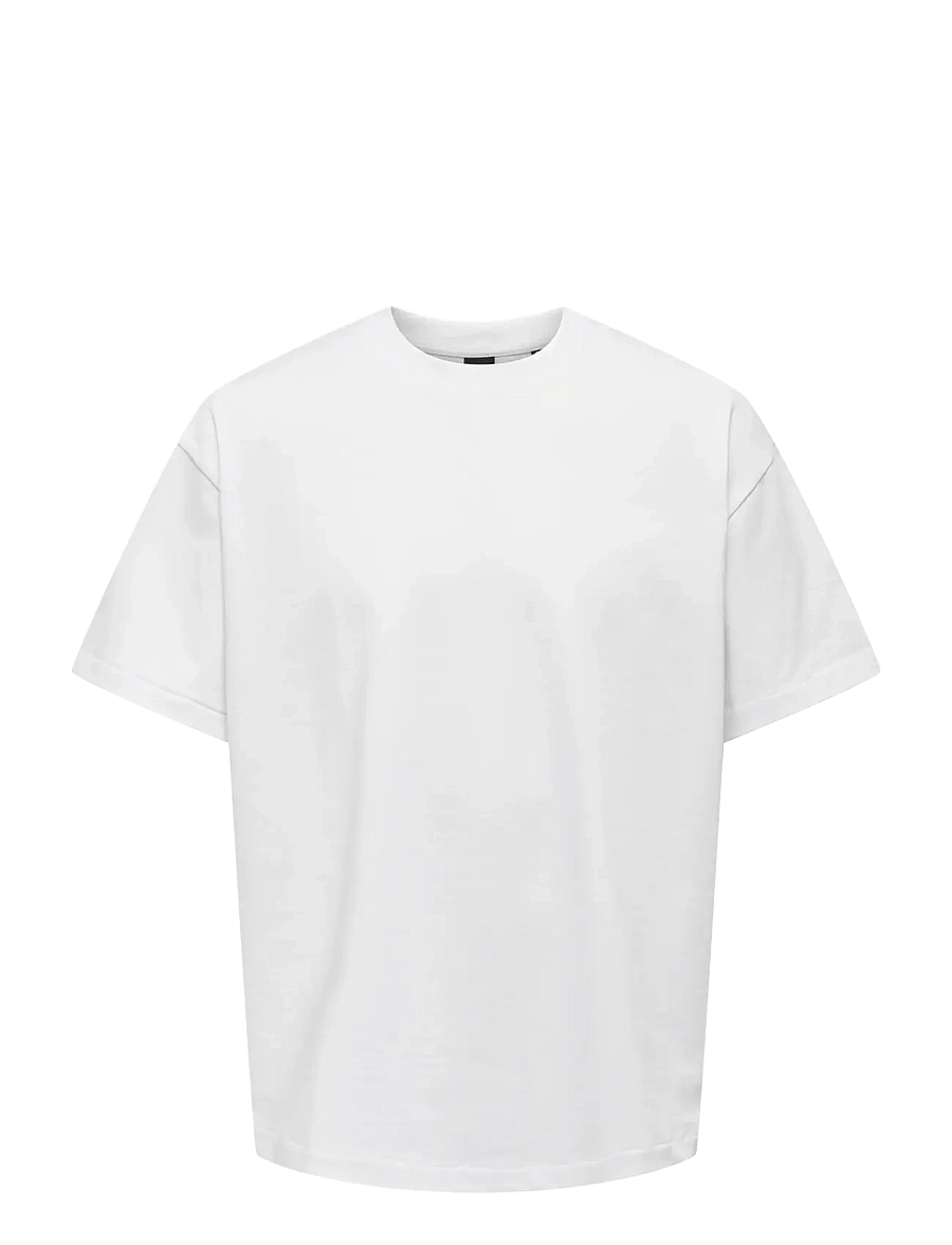 ONLY & SONS - ONSMILLENIUM OVZ SS TEE NOOS - kurzärmelige t-shirts - bright white - 1