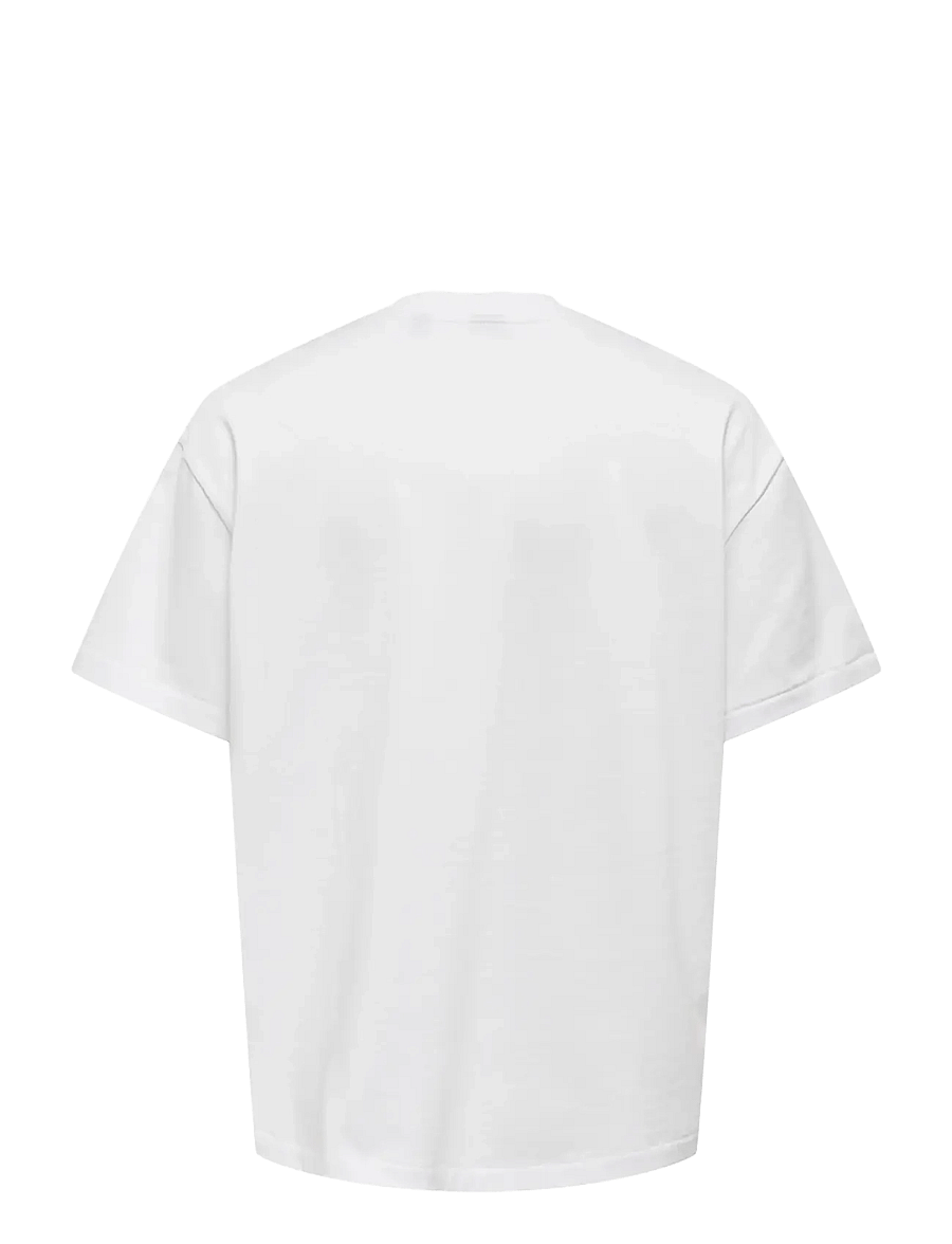ONLY & SONS - ONSMILLENIUM OVZ SS TEE NOOS - kurzärmelige t-shirts - bright white - 2