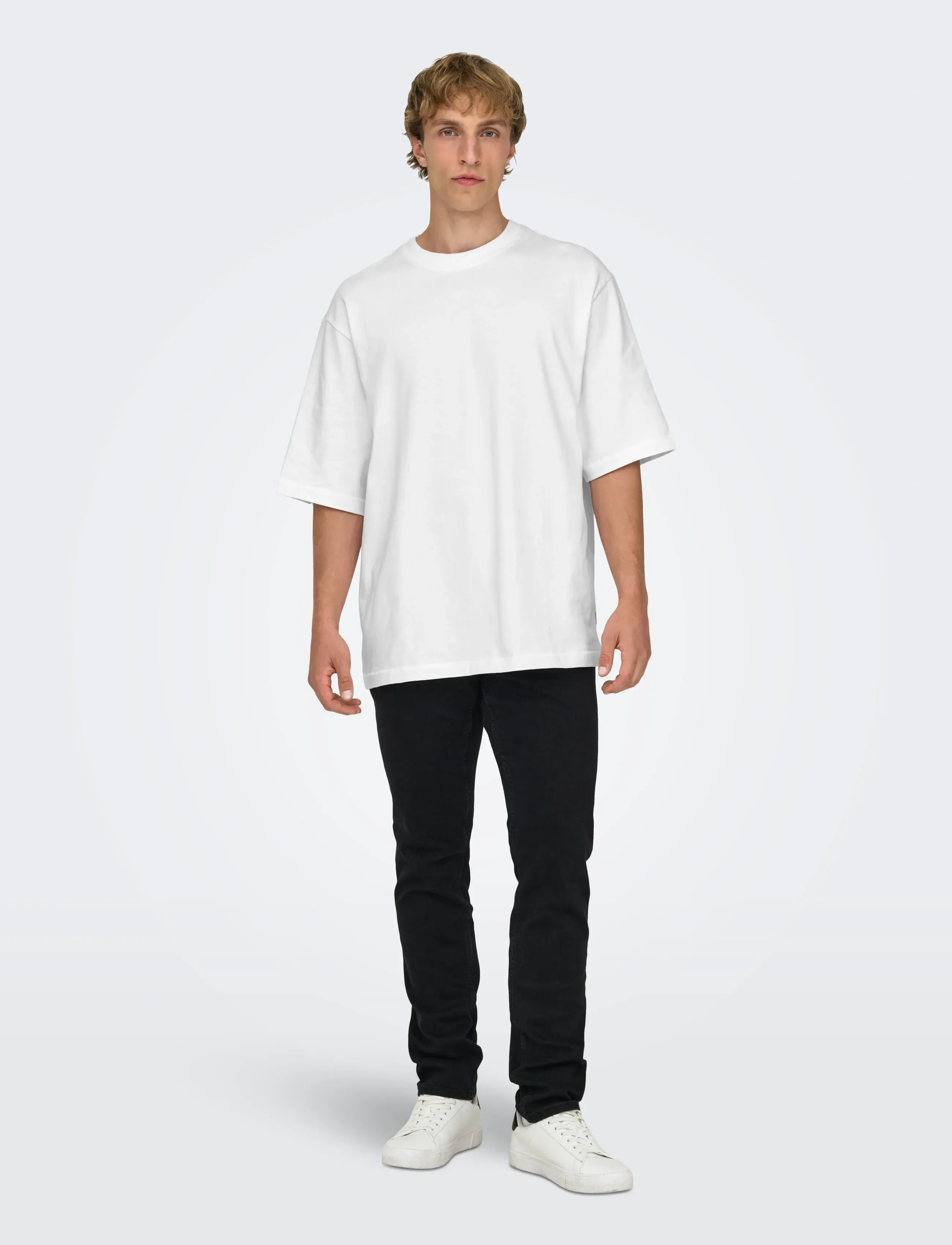 ONLY & SONS - ONSMILLENIUM OVZ SS TEE NOOS - kurzärmelig - bright white - 4
