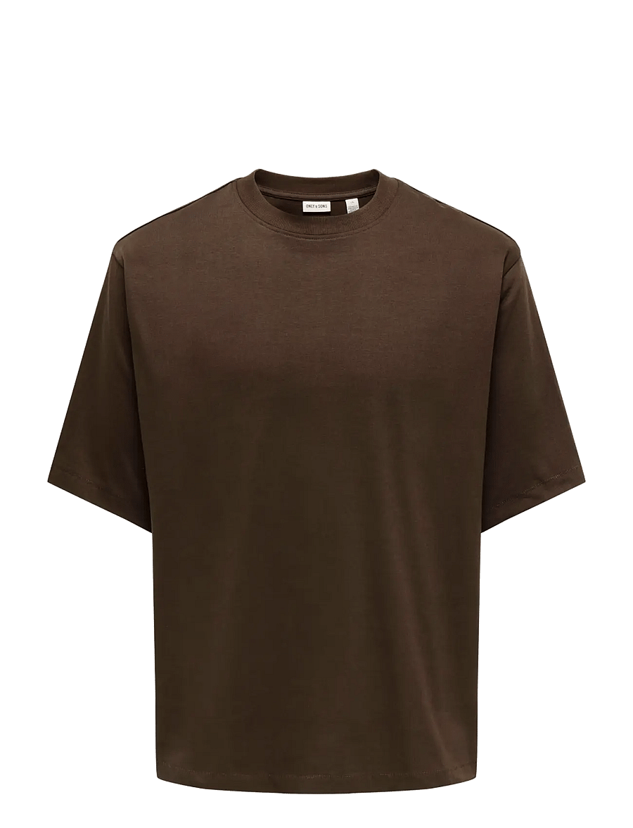 ONLY & SONS - ONSMILLENIUM OVZ SS TEE NOOS - kortärmade t-shirts - demitasse - 1