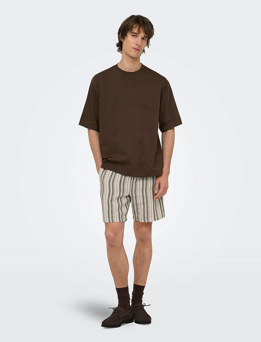 ONLY & SONS - ONSMILLENIUM OVZ SS TEE NOOS - kortärmade t-shirts - demitasse - 4