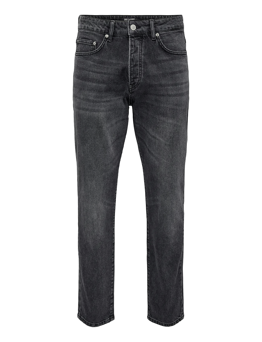 ONLY & SONS - ONSYOKE TAPERED WB 7850 DOT DNM NOOS - tapered jeans - black denim - 1