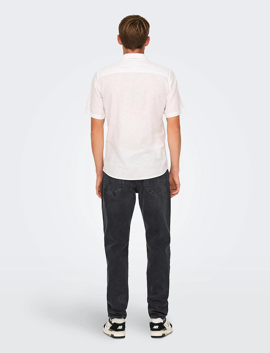 ONLY & SONS - ONSYOKE TAPERED WB 7850 DOT DNM NOOS - tapered jeans - black denim - 3