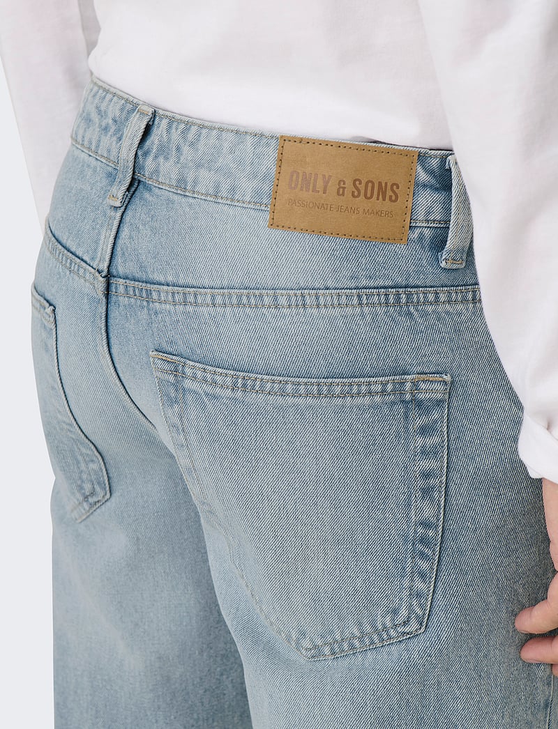 ONLY & SONS - ONSEDGE STRAIGHT 7901 EY BOX PIM JEANS - tavalised teksad - light blue denim - 4