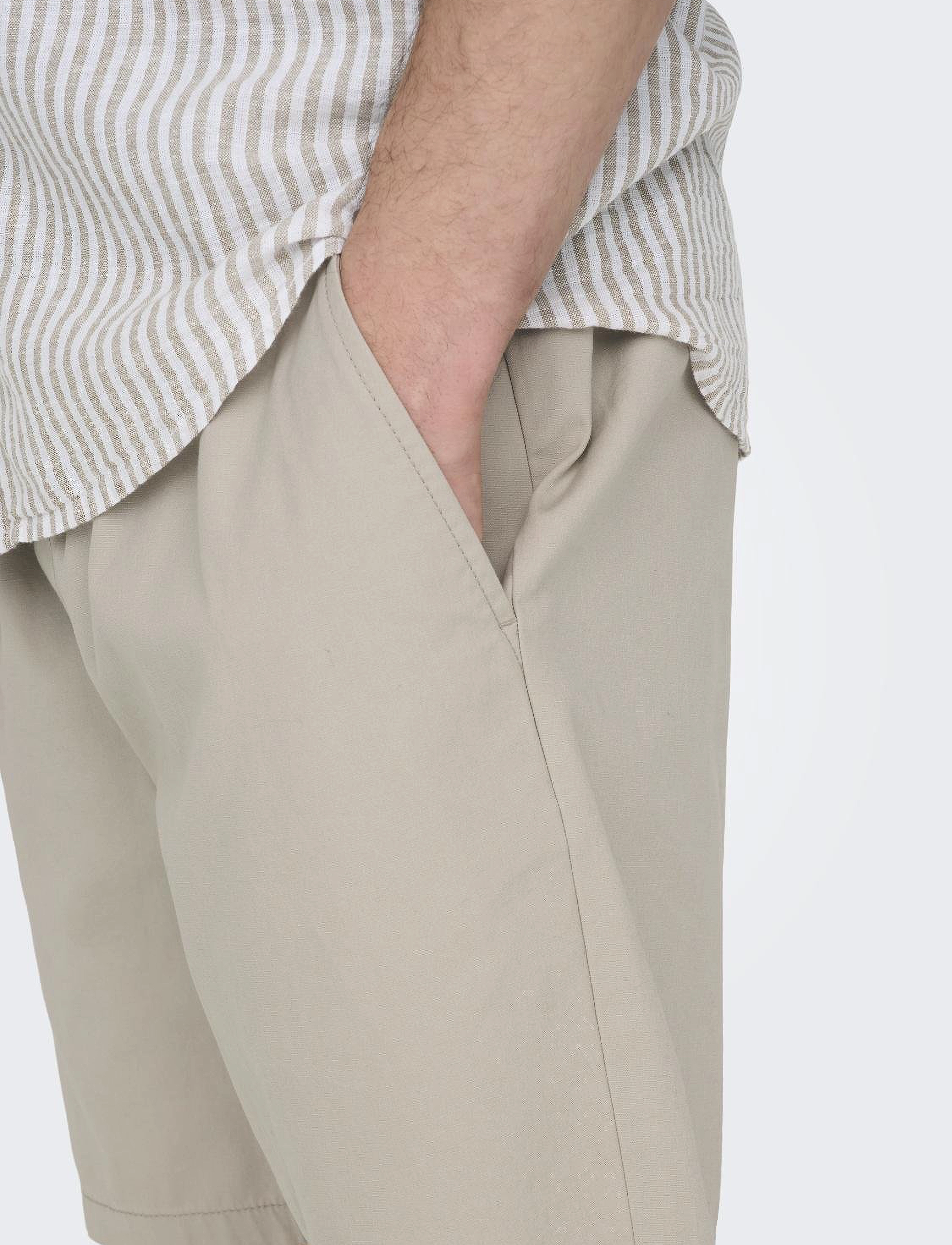 ONLY & SONS - ONSTEL LIFE 0119 SHORTS NOOS - lühikesed vabaajapüksid - silver lining - 4