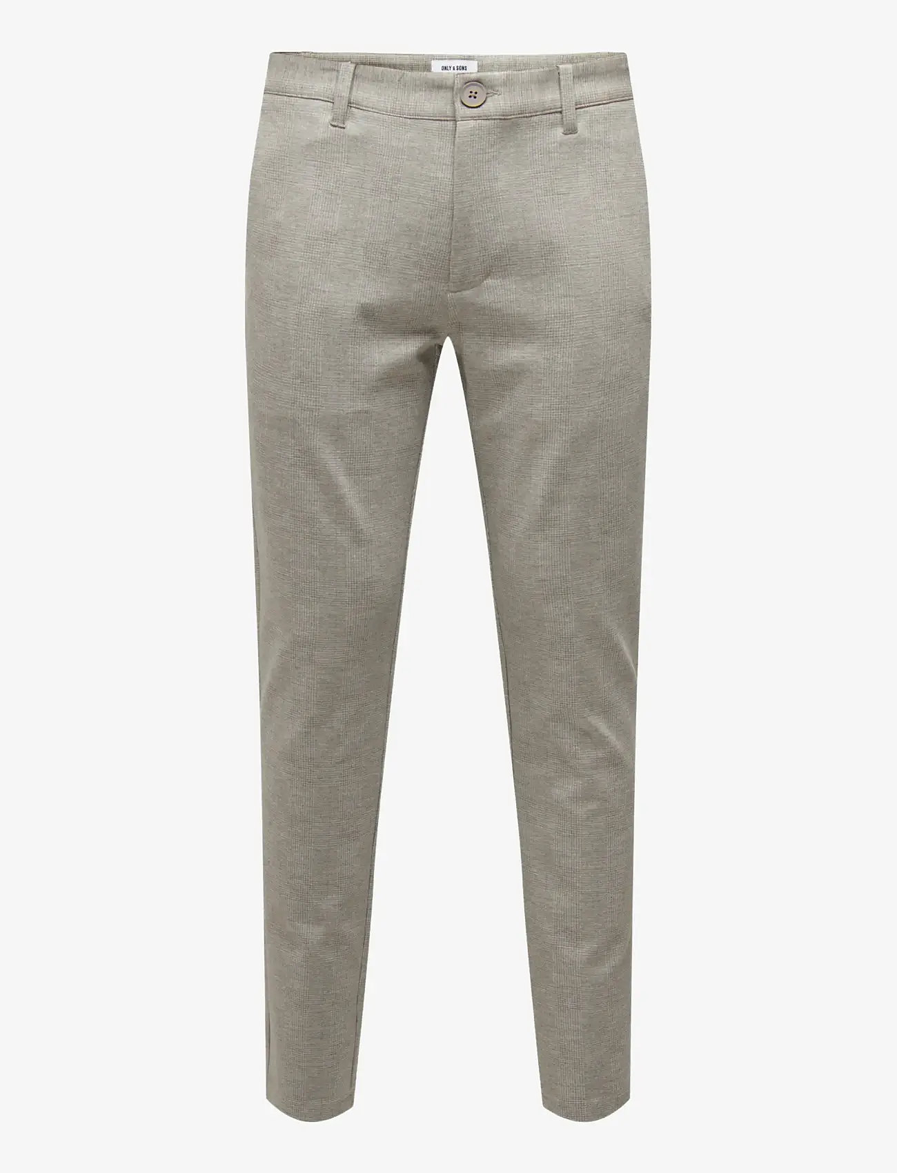 ONLY & SONS - ONSMARK SLIM CHECK 020919 PANT NOOS - sügisesed riided - chinchilla - 0