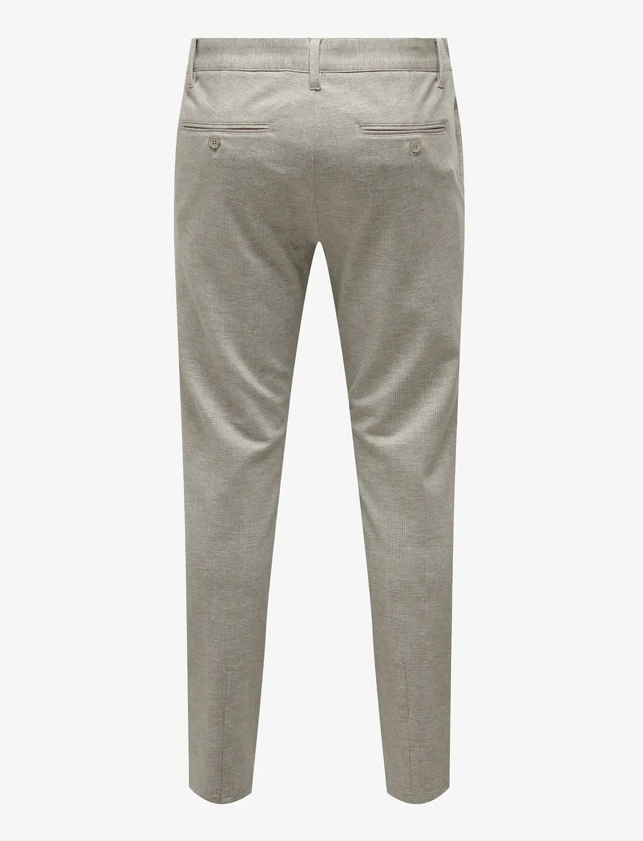 ONLY & SONS - ONSMARK SLIM CHECK 020919 PANT NOOS - sügisesed riided - chinchilla - 1