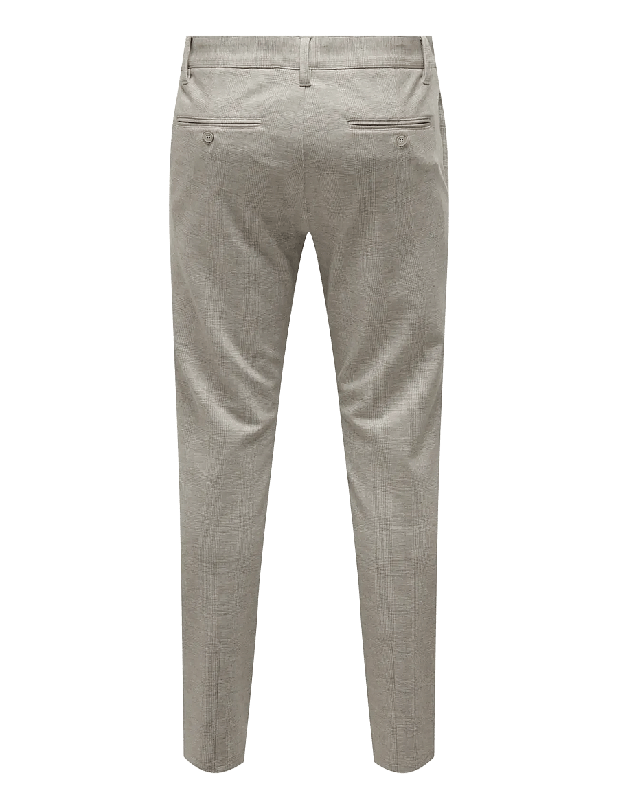 ONLY & SONS - ONSMARK SLIM CHECK 020919 PANT NOOS - chinos - chinchilla - 2
