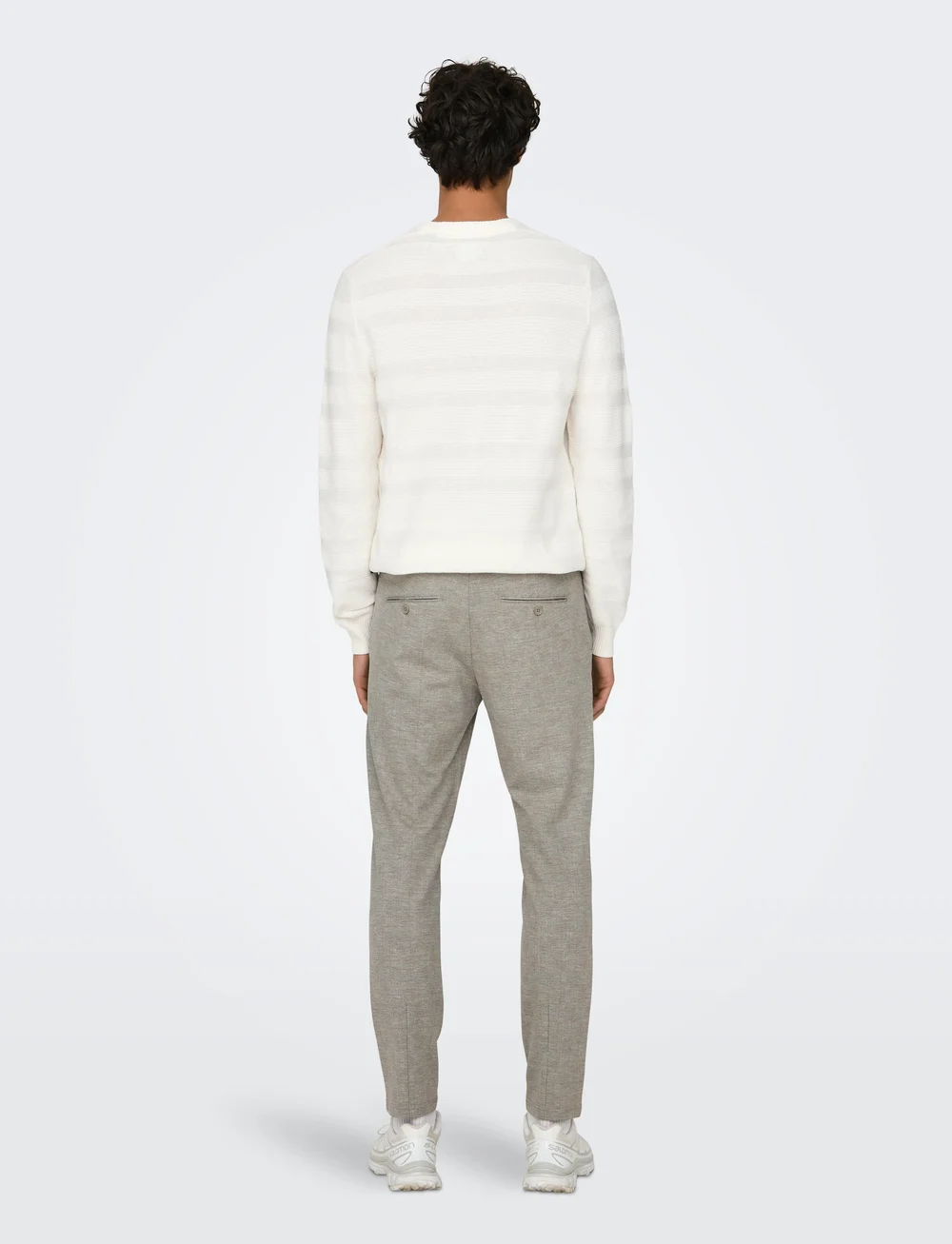 ONLY & SONS - ONSMARK SLIM CHECK 020919 PANT NOOS - chinosy - chinchilla - 3