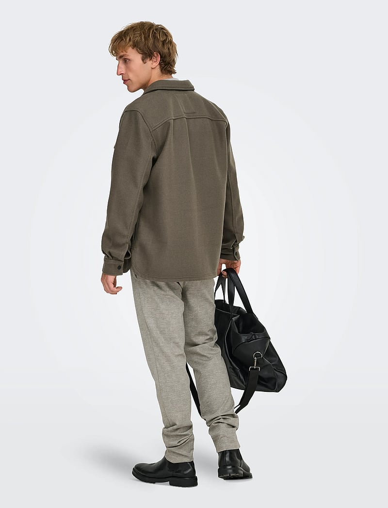 ONLY & SONS - ONSMARK SLIM CHECK 020919 PANT NOOS - chinos - chinchilla - 3