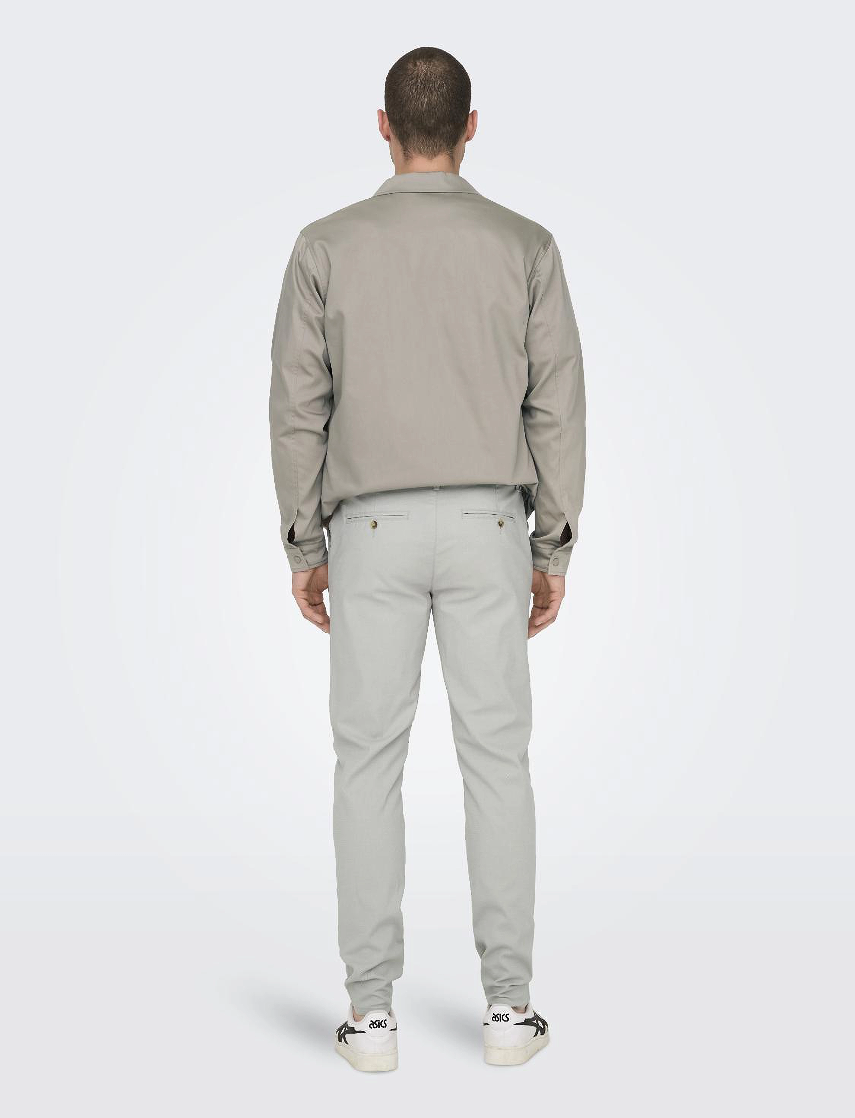 ONLY & SONS - ONSMARK PETE SLIM DOBBY 0058 PANT NOOS - limestone - 3