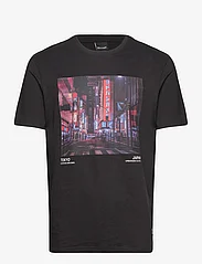 ONLY & SONS - ONSLEX LIFE REG PHOTOPRINT SS TEE - alhaisimmat hinnat - black - 0