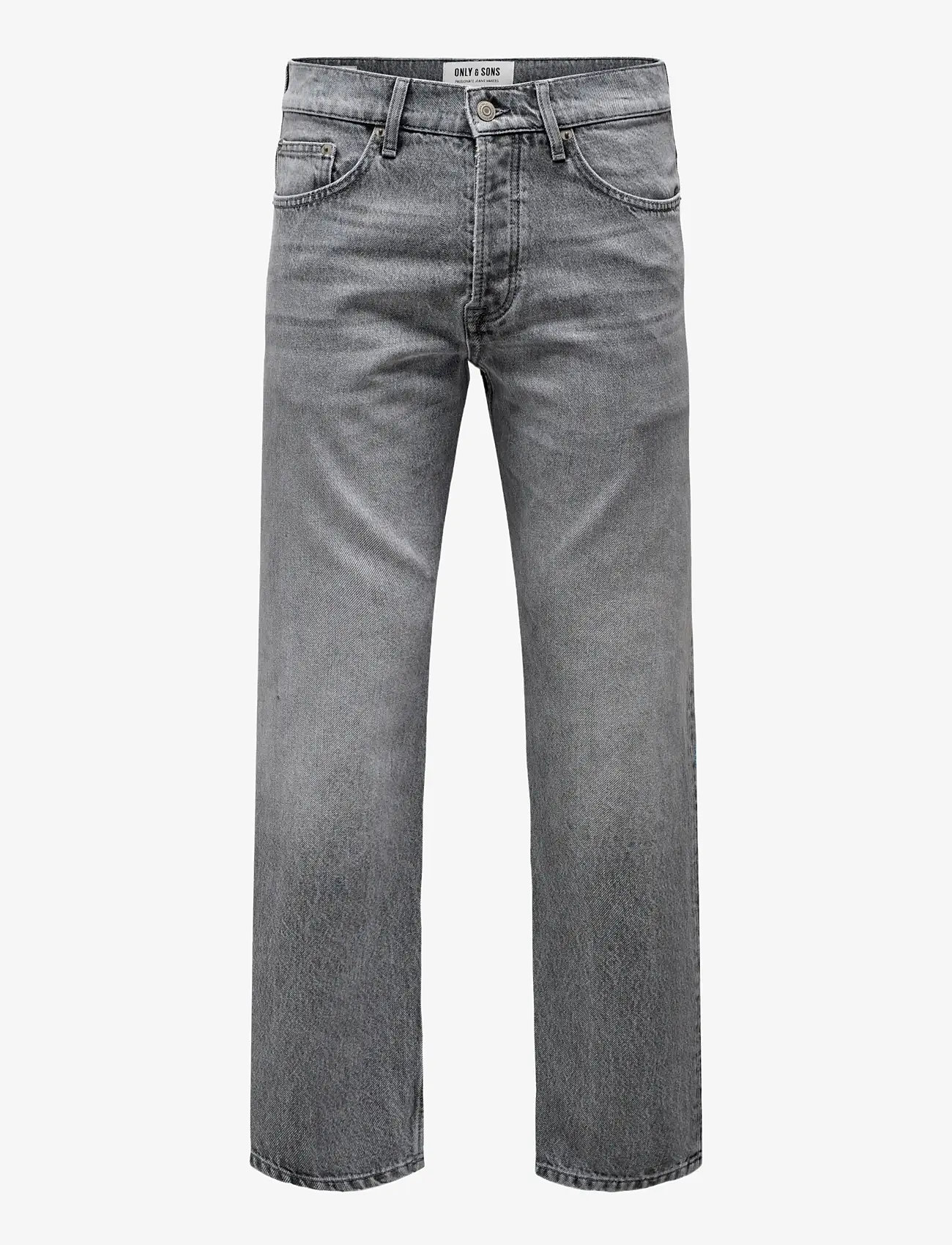 ONLY & SONS - ONSEDGE STRAIGHT MG 8202 TAI DNM NOOS - hosen & jeans - medium grey denim - 0