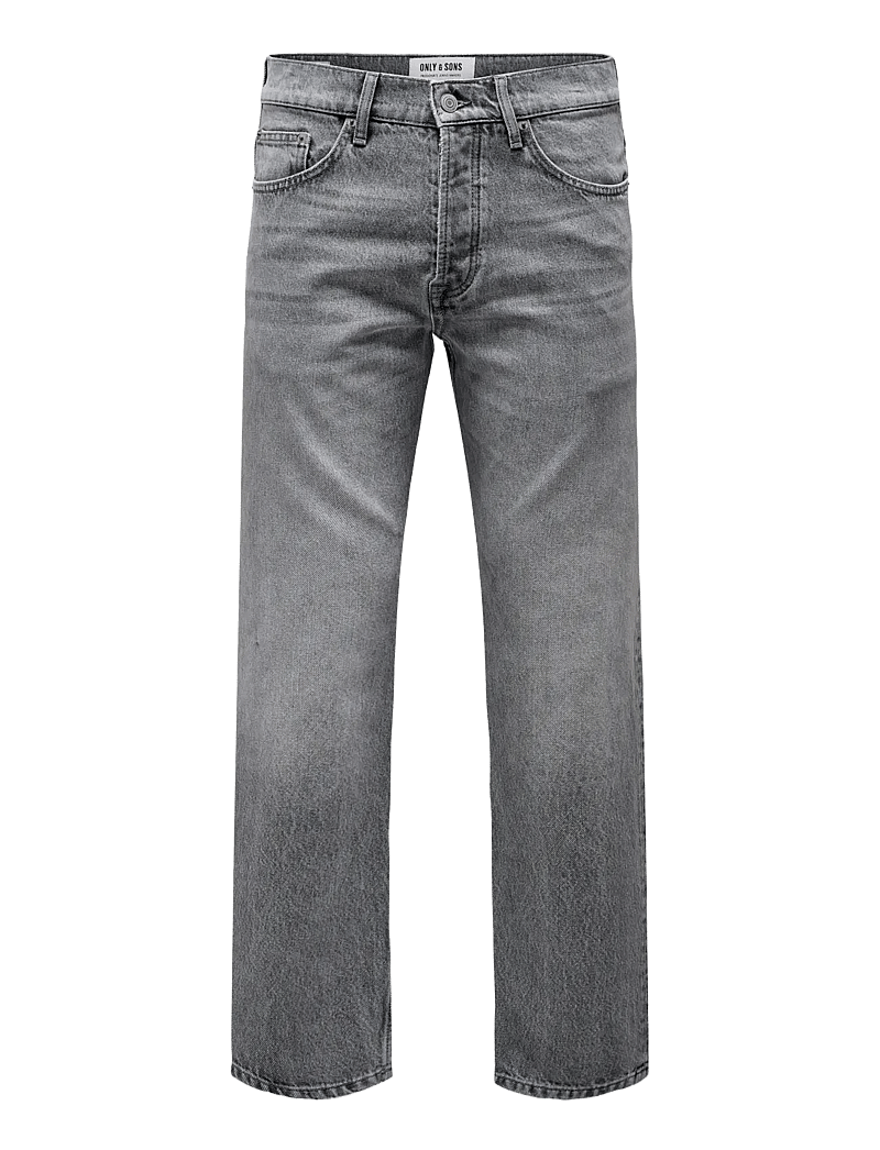ONLY & SONS - ONSEDGE STRAIGHT MG 8202 TAI DNM NOOS - regular jeans - medium grey denim - 1