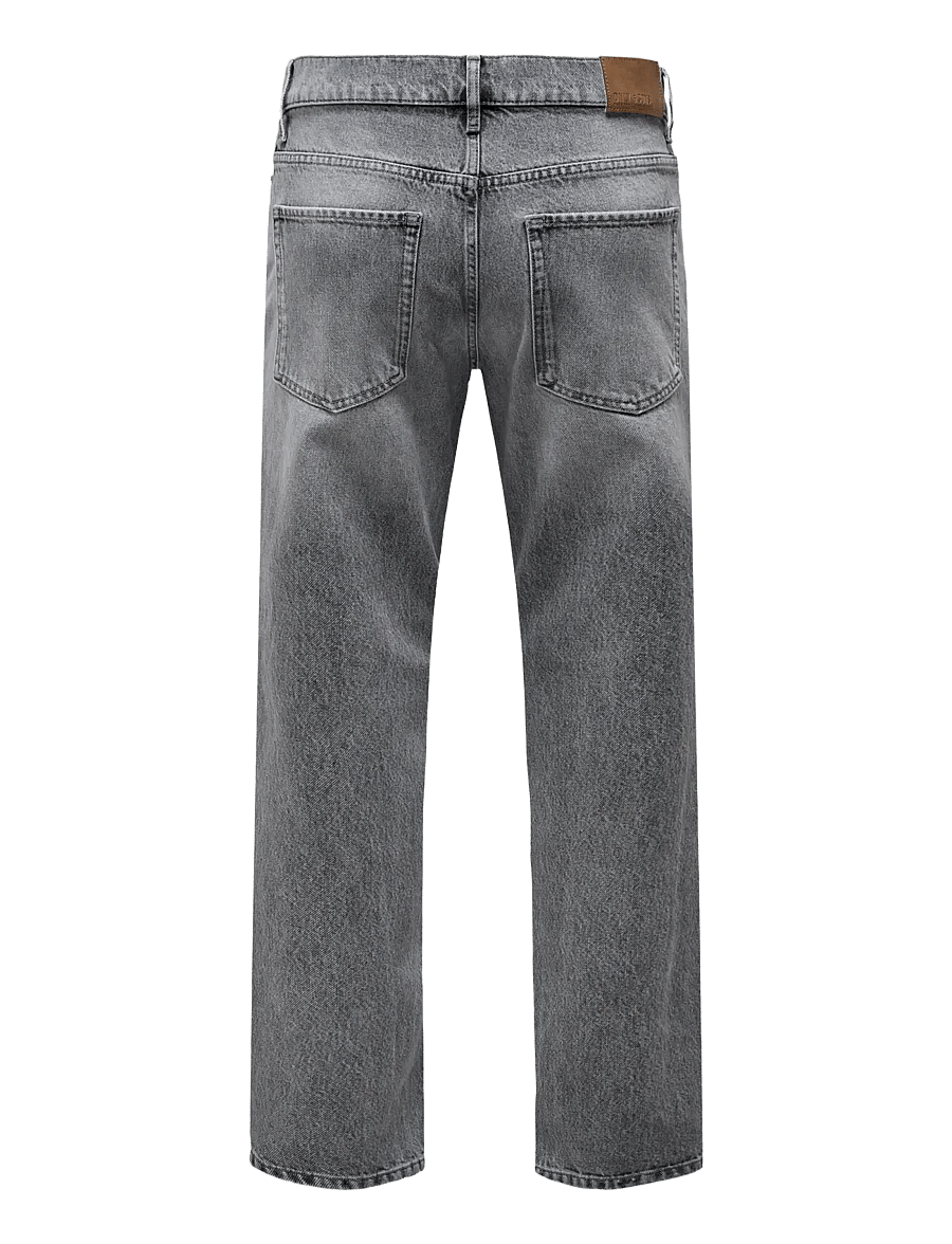 ONLY & SONS - ONSEDGE STRAIGHT MG 8202 TAI DNM NOOS - regular jeans - medium grey denim - 2