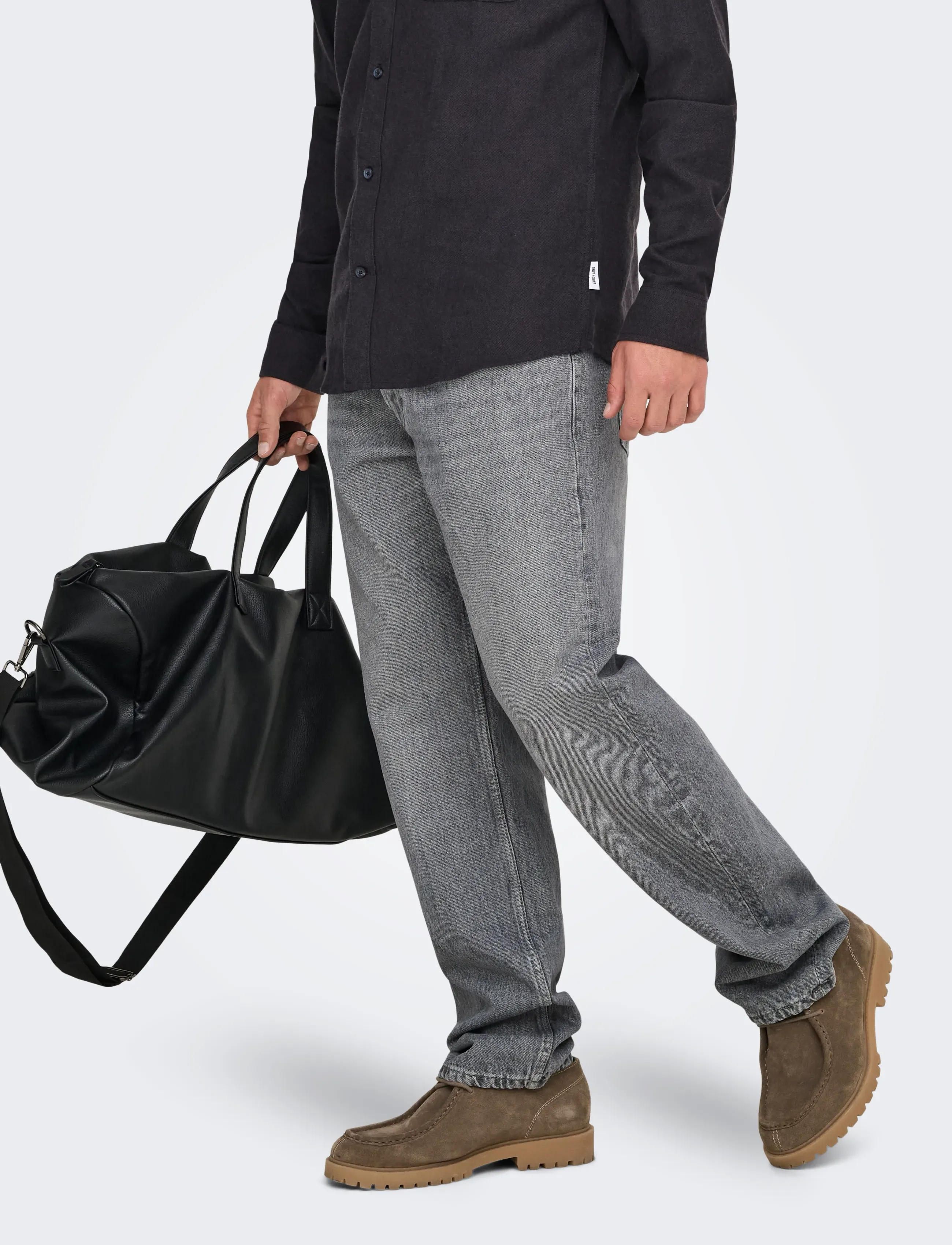 ONLY & SONS ONSEDGE STRAIGHT MG 8202 TAI DNM NOOS - Denim-tyylit - MEDIUM GREY DENIM / grey