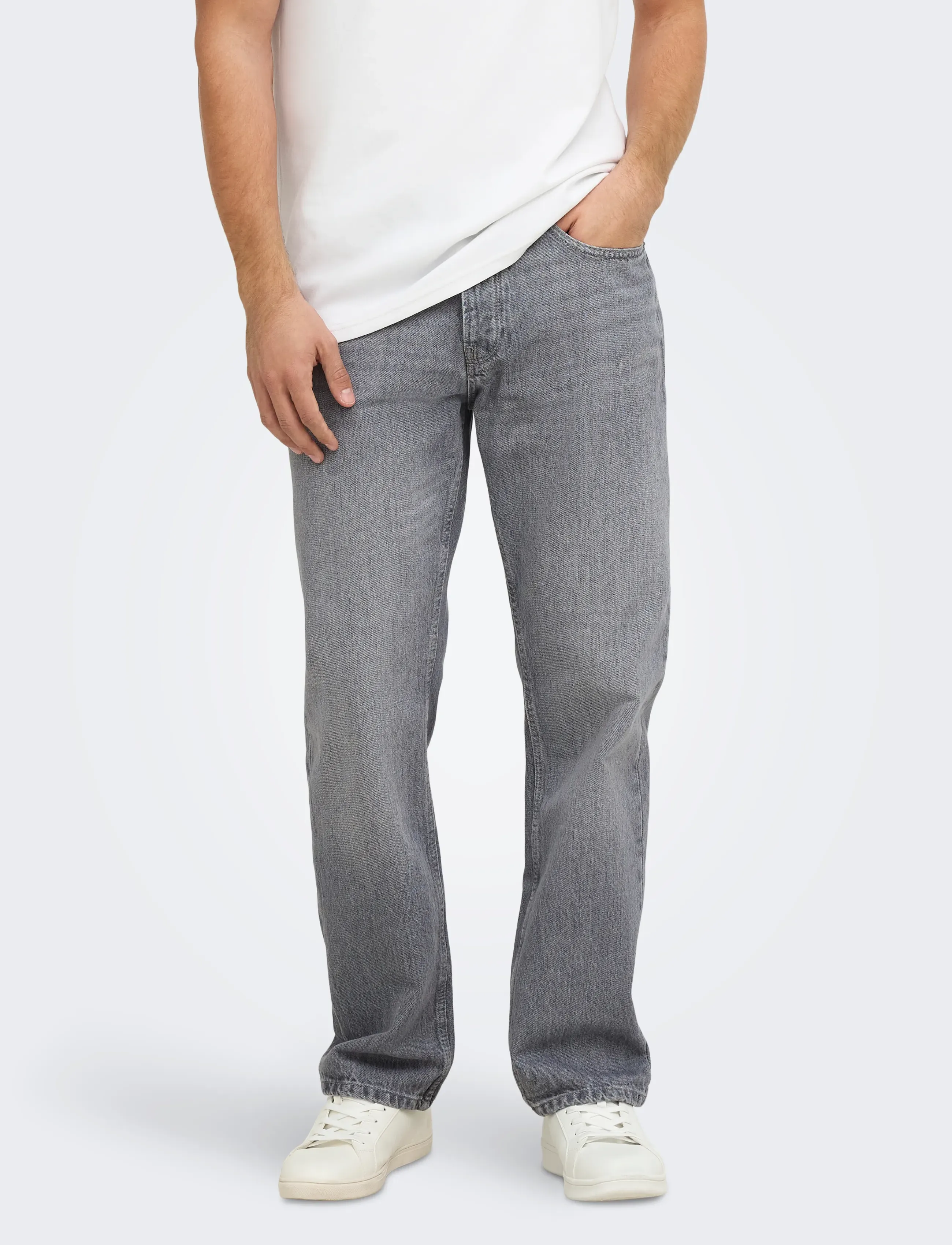 ONLY & SONS ONSEDGE STRAIGHT MG 8202 TAI DNM NOOS - Kollektsioonid - MEDIUM GREY DENIM / grey
