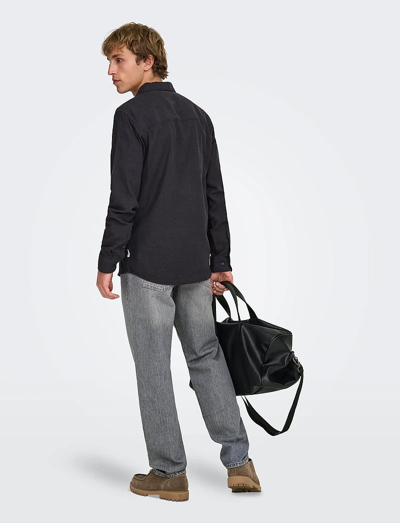 ONLY & SONS - ONSEDGE STRAIGHT MG 8202 TAI DNM NOOS - regular piegriezuma džinsa bikses - medium grey denim - 3