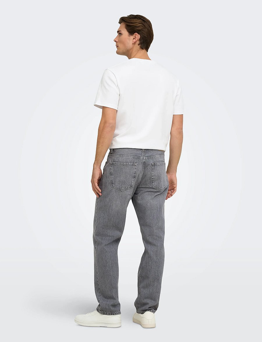 ONLY & SONS - ONSEDGE STRAIGHT MG 8202 TAI DNM NOOS - normale jeans - medium grey denim - 3