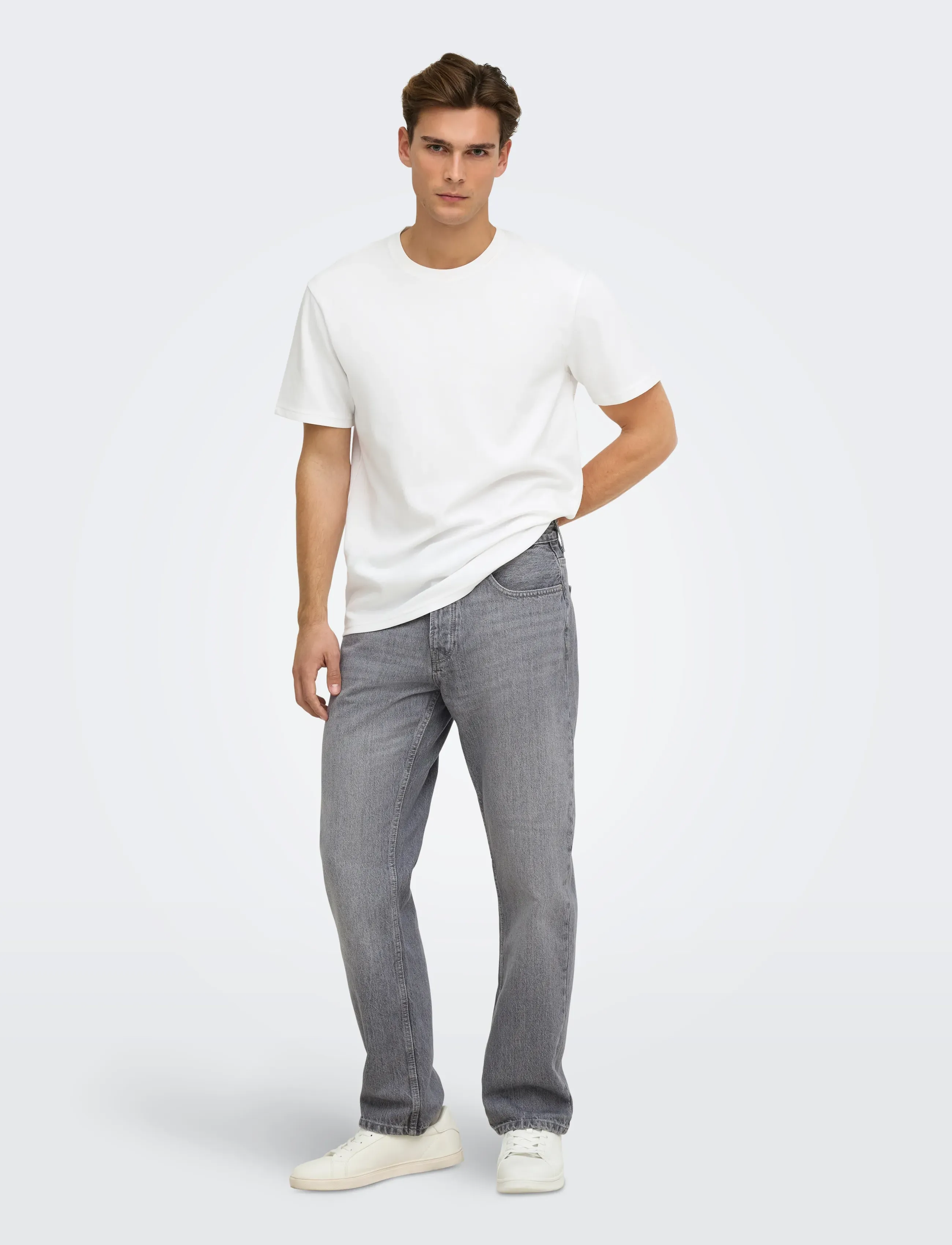 ONLY & SONS - ONSEDGE STRAIGHT MG 8202 TAI DNM NOOS - normale jeans - medium grey denim - 4