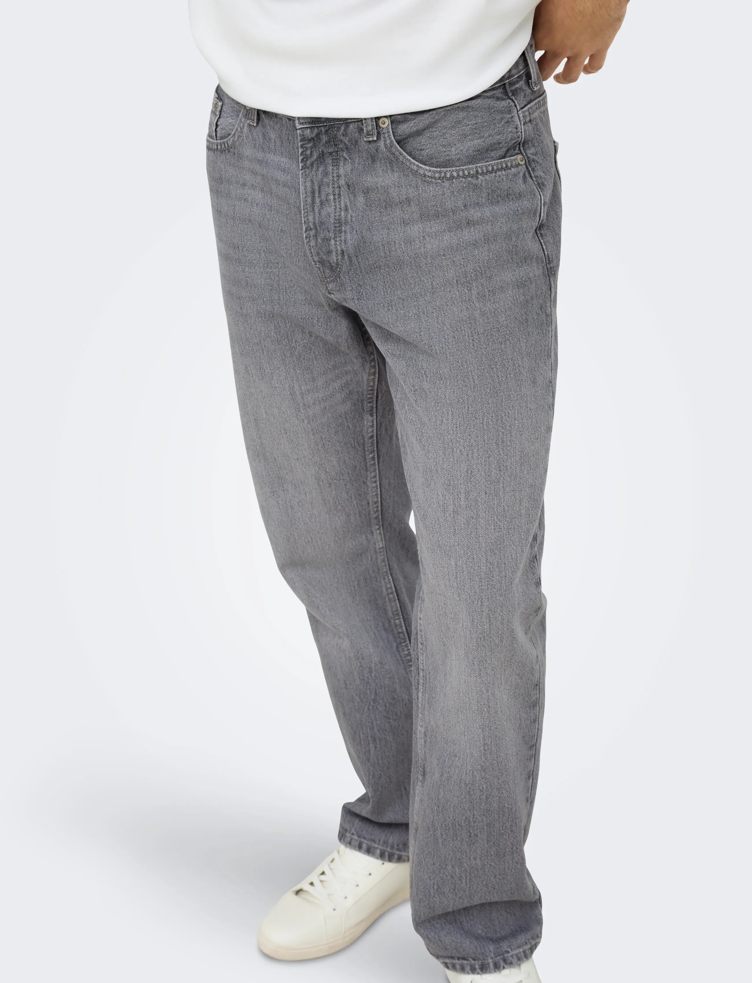 ONLY & SONS - ONSEDGE STRAIGHT MG 8202 TAI DNM NOOS - normale jeans - medium grey denim - 5