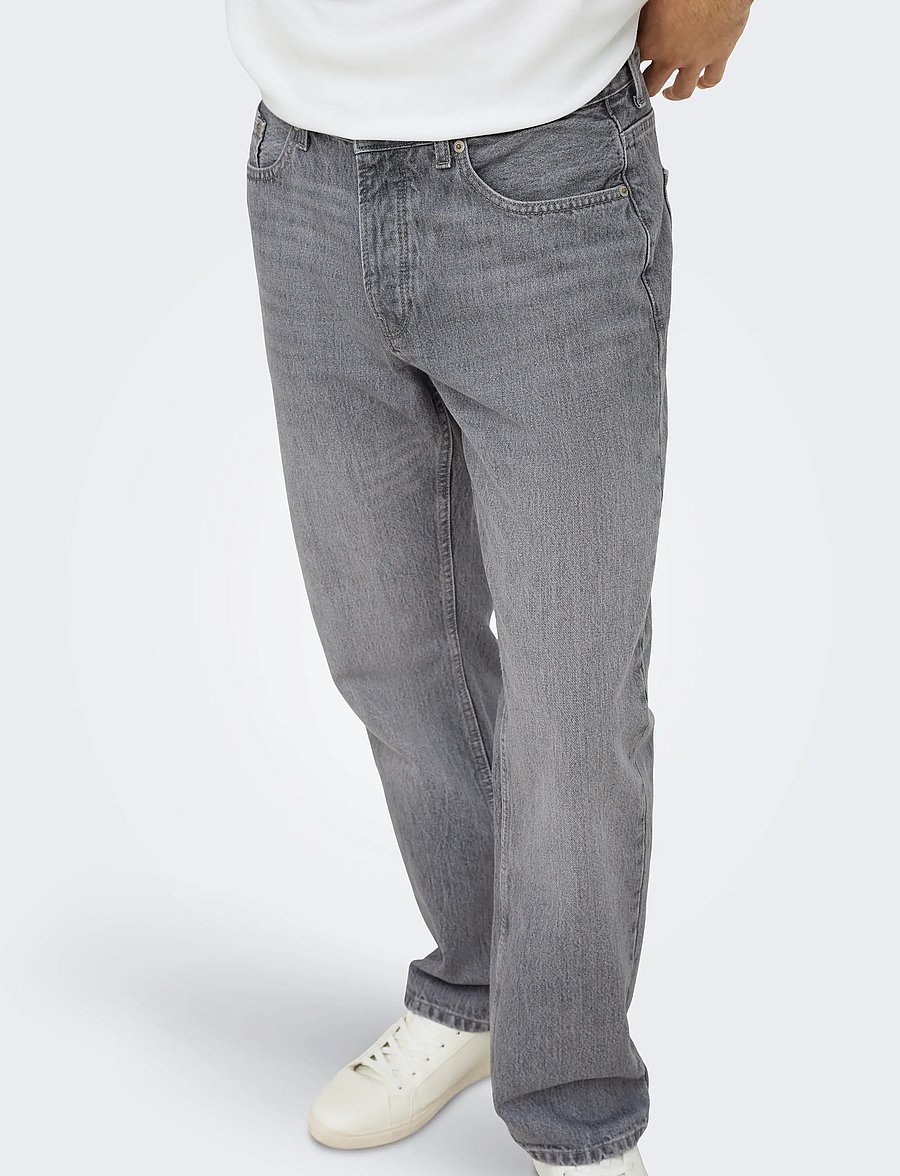ONLY & SONS - ONSEDGE STRAIGHT MG 8202 TAI DNM NOOS - normale jeans - medium grey denim - 5