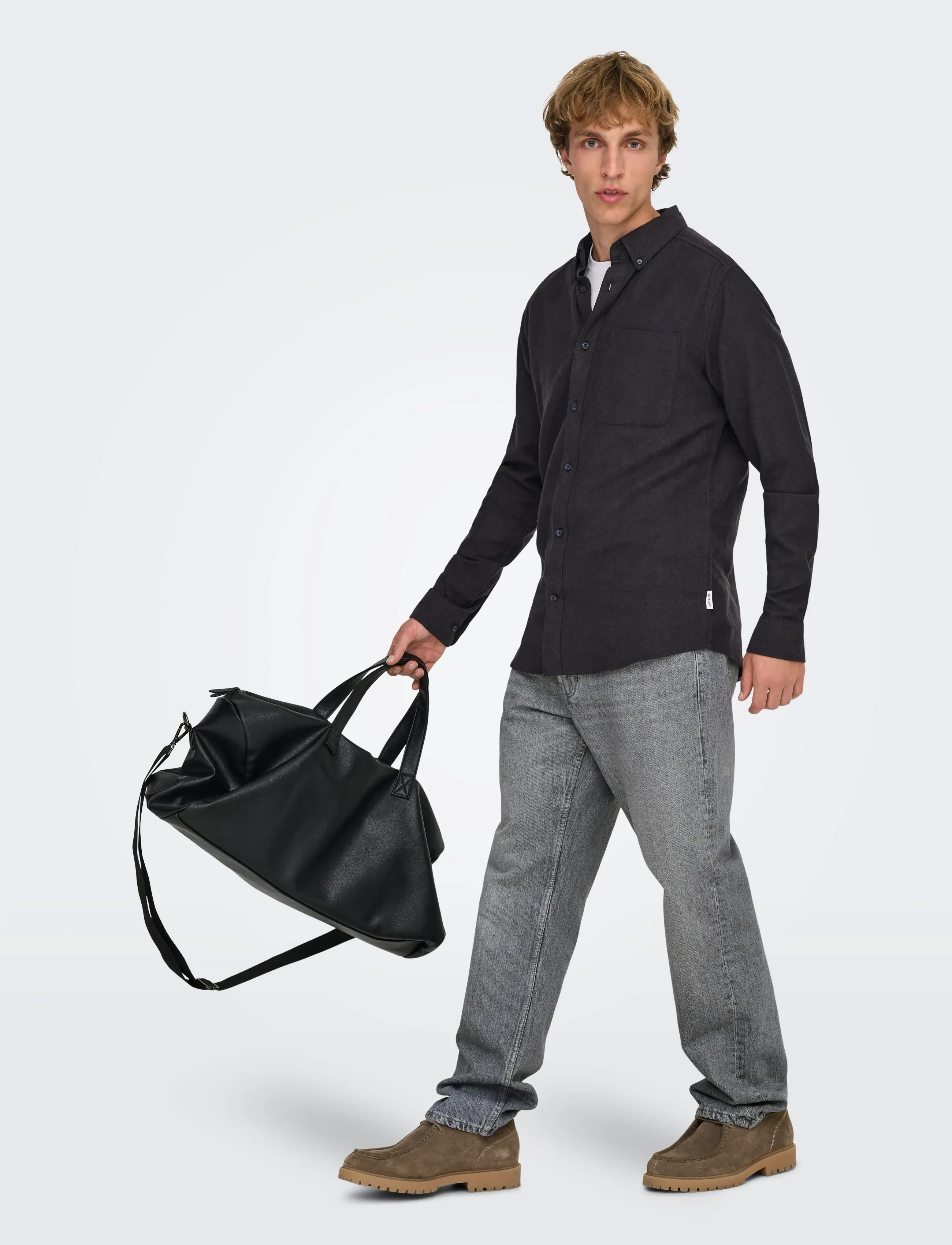 ONLY & SONS - ONSEDGE STRAIGHT MG 8202 TAI DNM NOOS - regular jeans - medium grey denim - 5