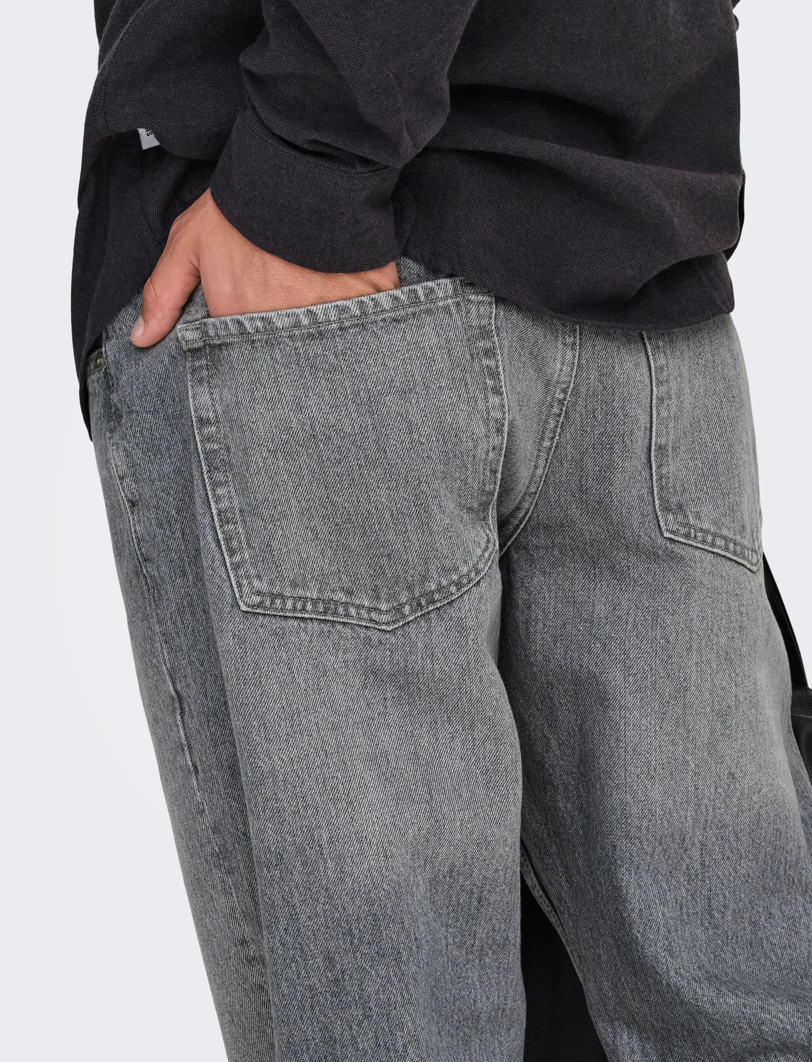 ONLY & SONS ONSEDGE STRAIGHT MG 8202 TAI DNM NOOS - Streetstyle - MEDIUM GREY DENIM / grey